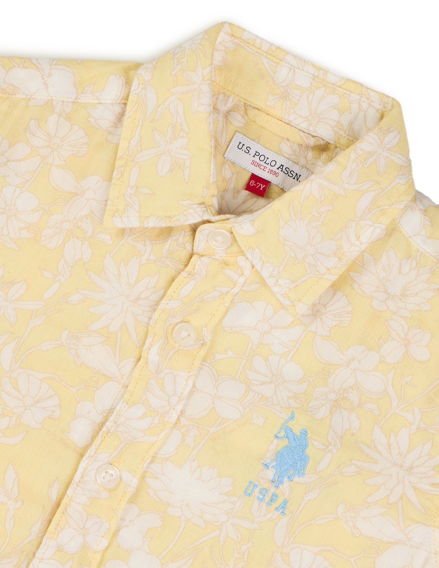 Boys Floral Printed Pure Cotton Shirt - Image 7