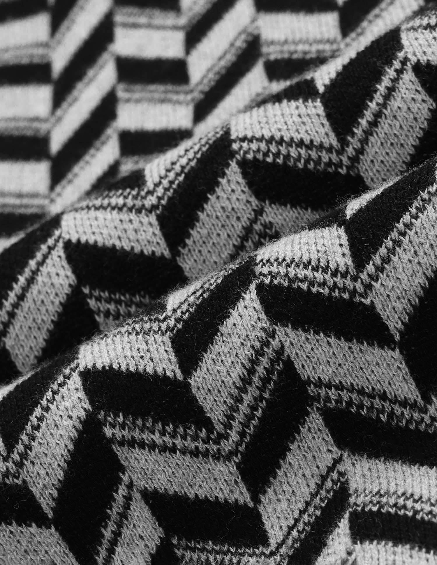 Boys Geometric Patterned Knit Regular Fit Polo Shirt - Image 2
