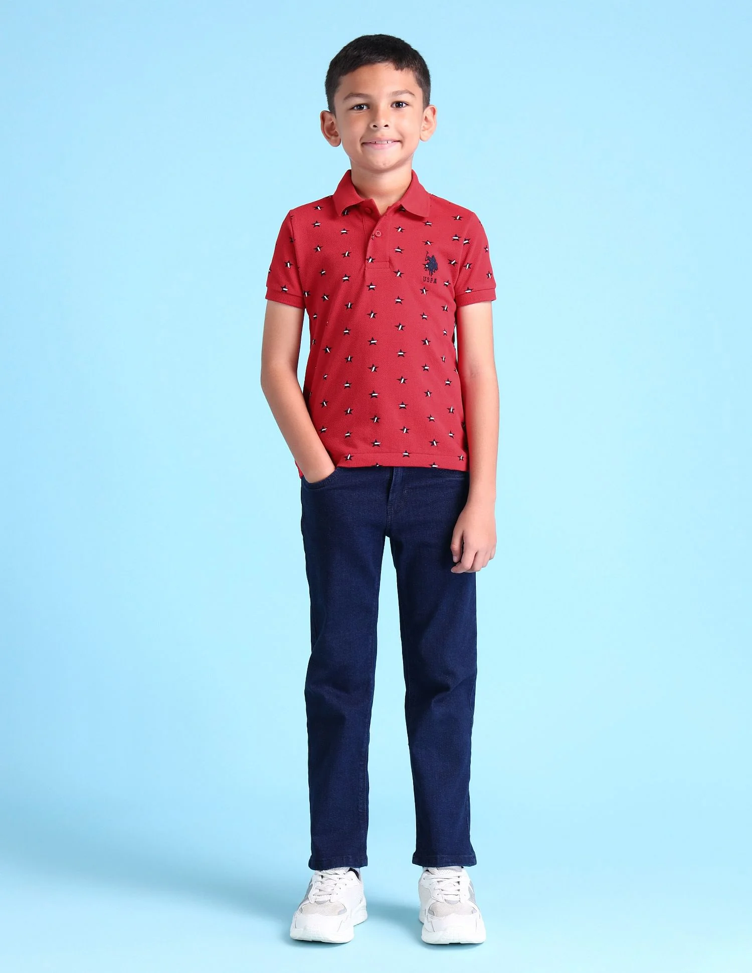 Boys Geometric Polo Shirt - Image 3
