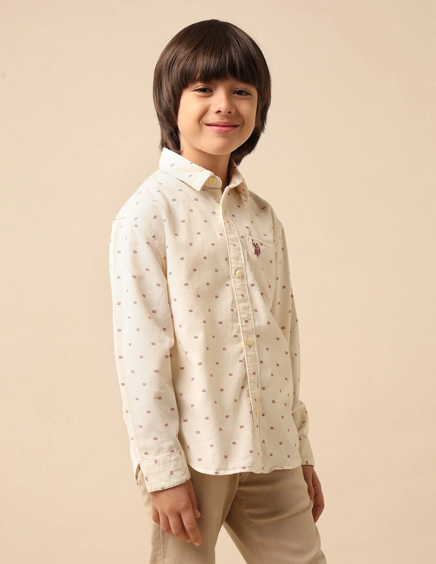 Boys Geometric Printed Pure Cotton Shirt - Image 4