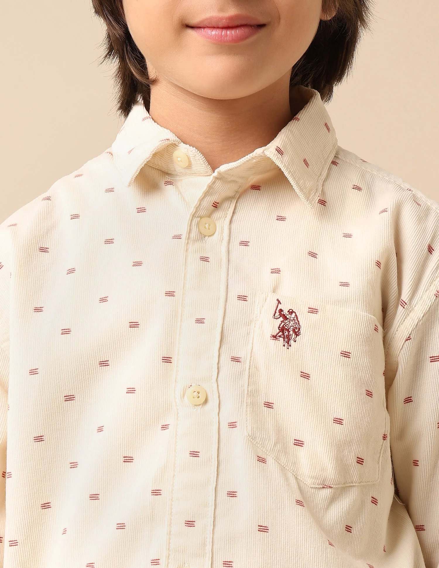 Boys Geometric Printed Pure Cotton Shirt - Image 6