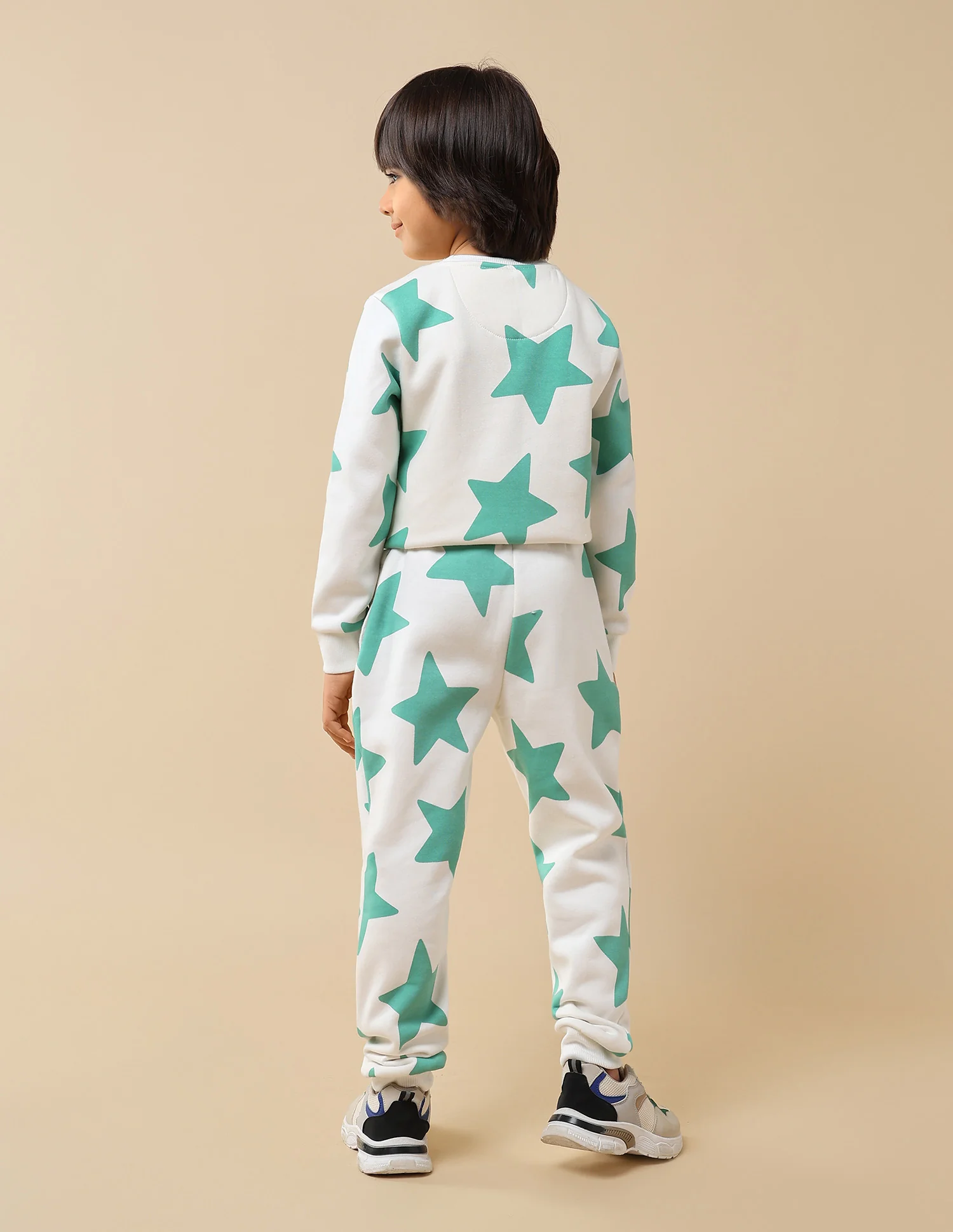 Boys Geometric Printed Regular Fit Joggers - Image 5