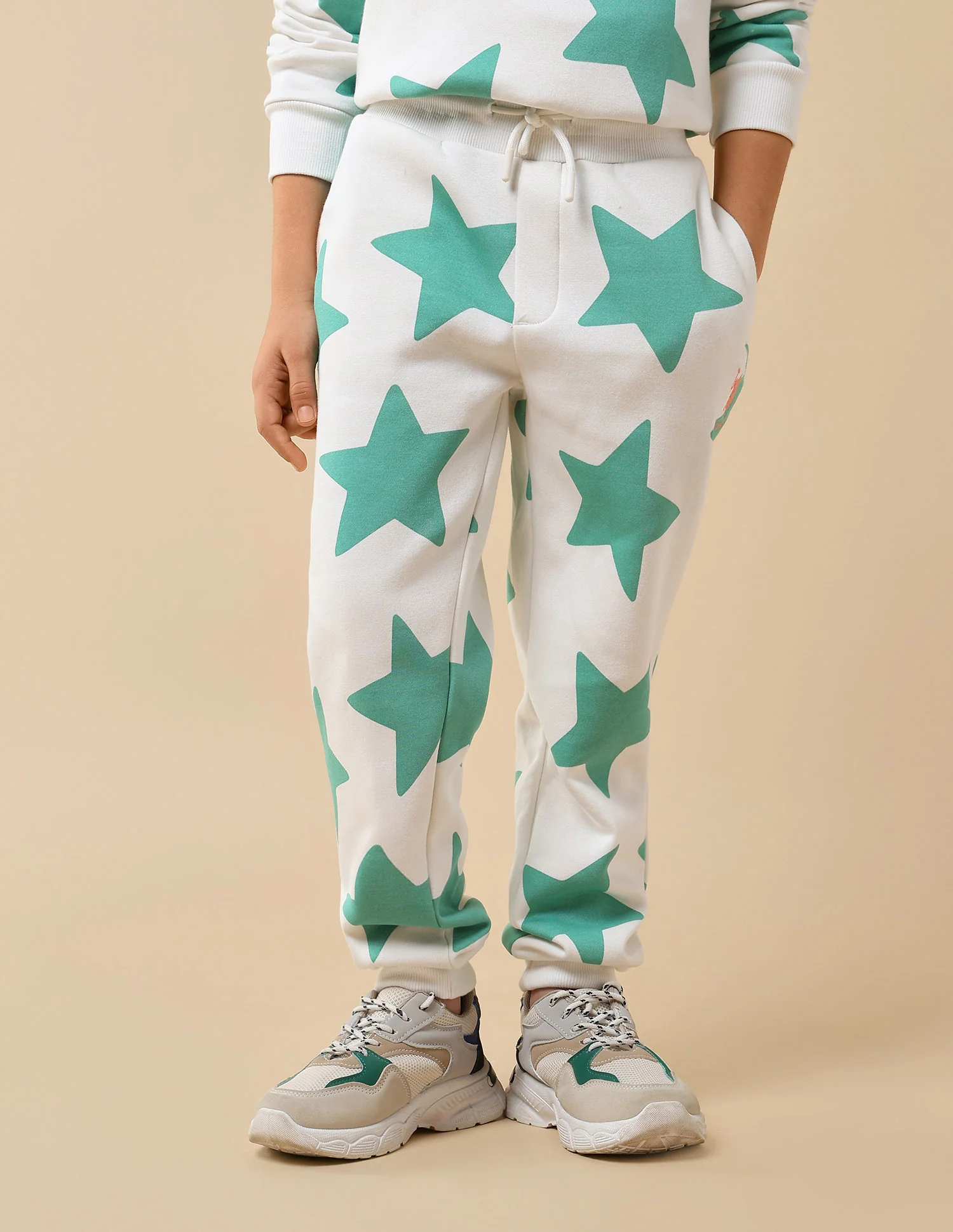 Boys Geometric Printed Regular Fit Joggers - Image 6