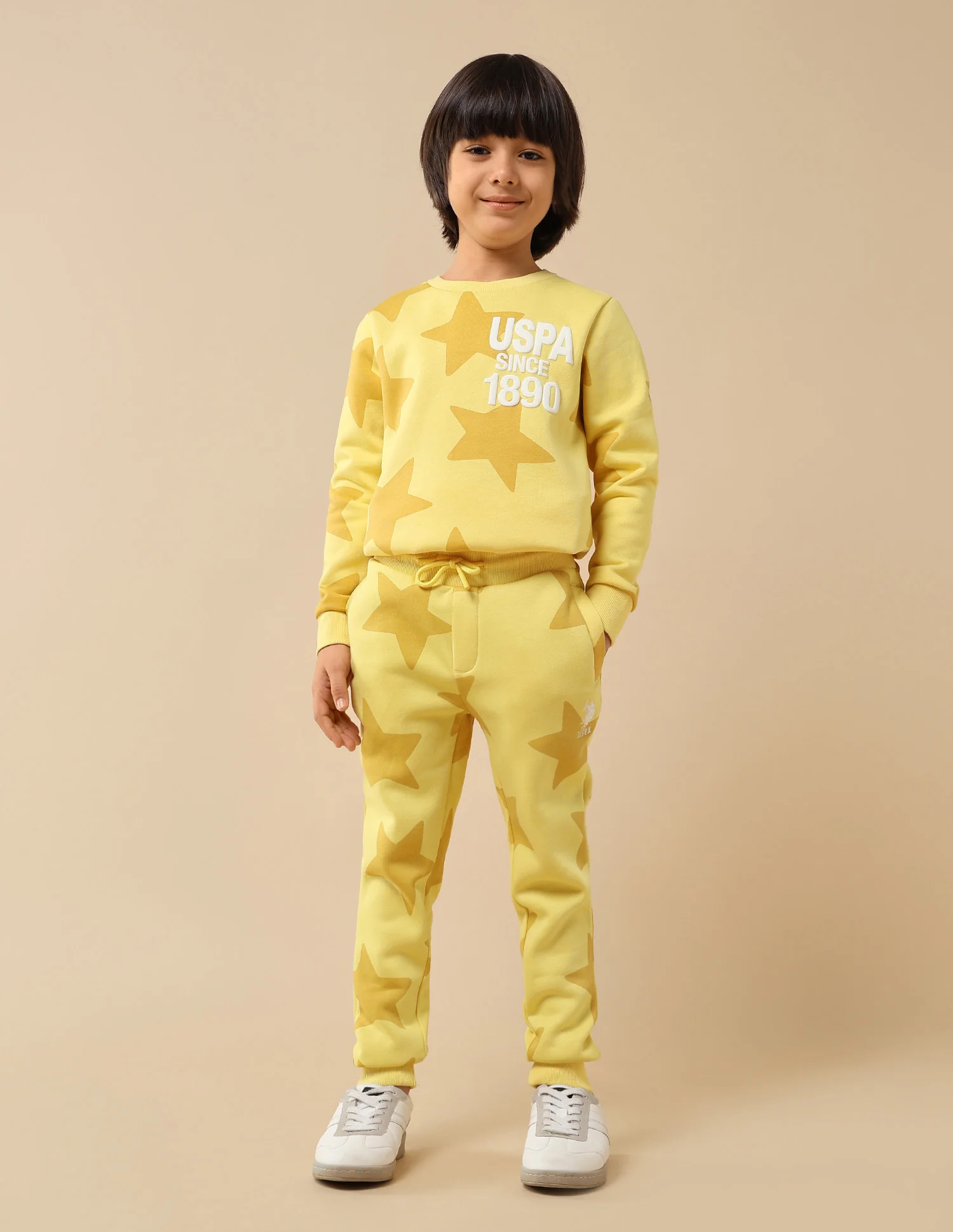 Boys Geometric Printed Regular Fit Joggers - Image 3