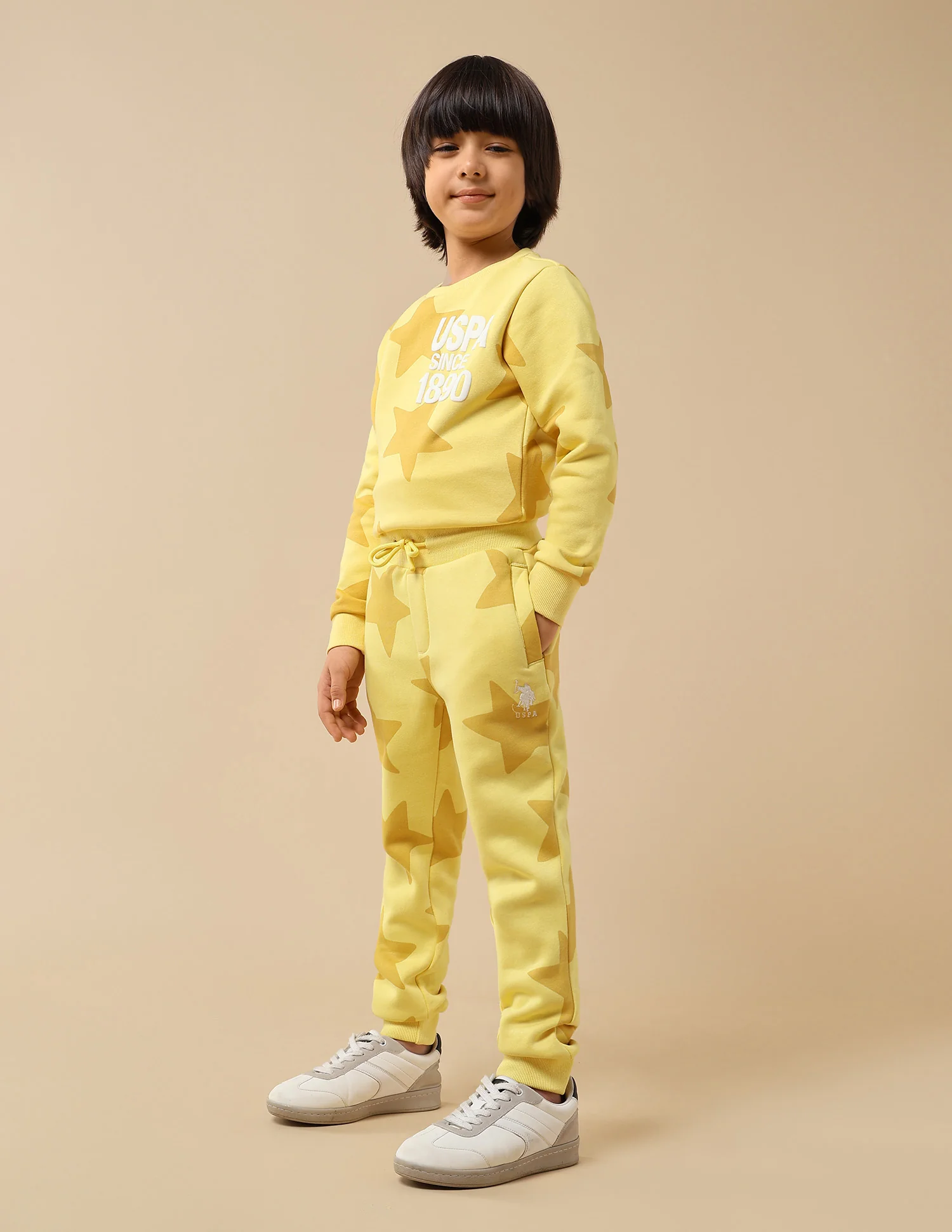 Boys Geometric Printed Regular Fit Joggers - Image 4