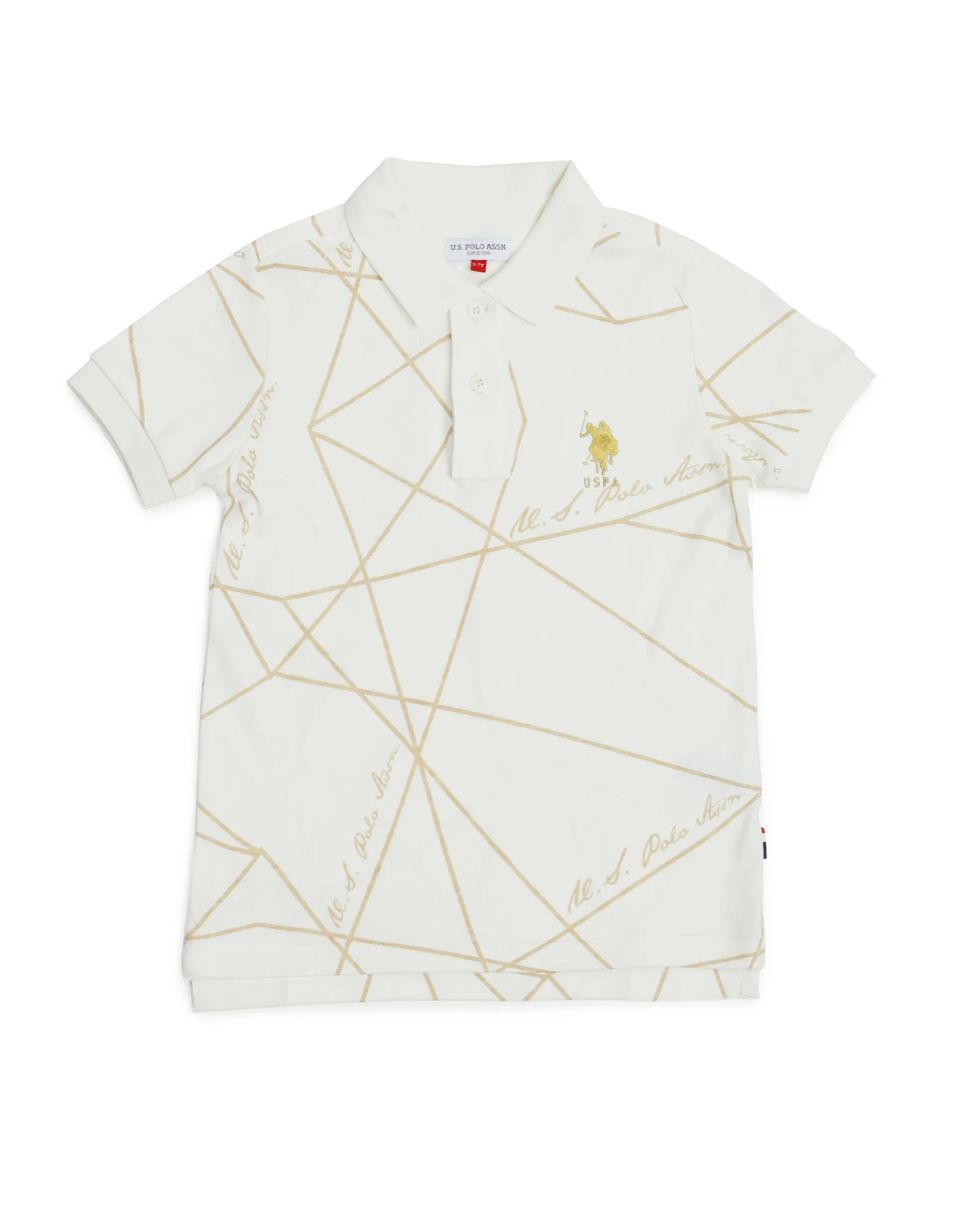 Boys Geometric Printed Regular Fit Polo Shirt - Image 5