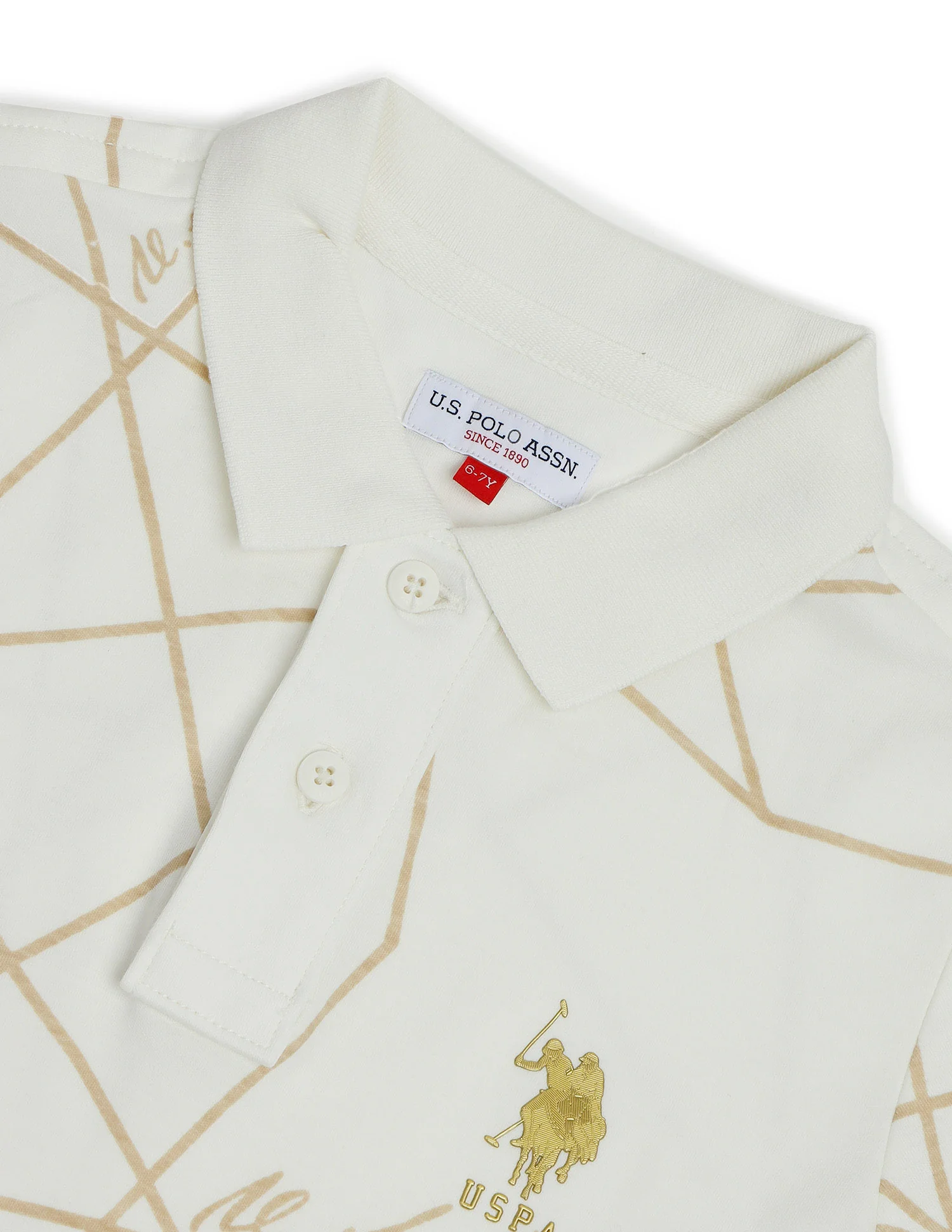 Boys Geometric Printed Regular Fit Polo Shirt - Image 7