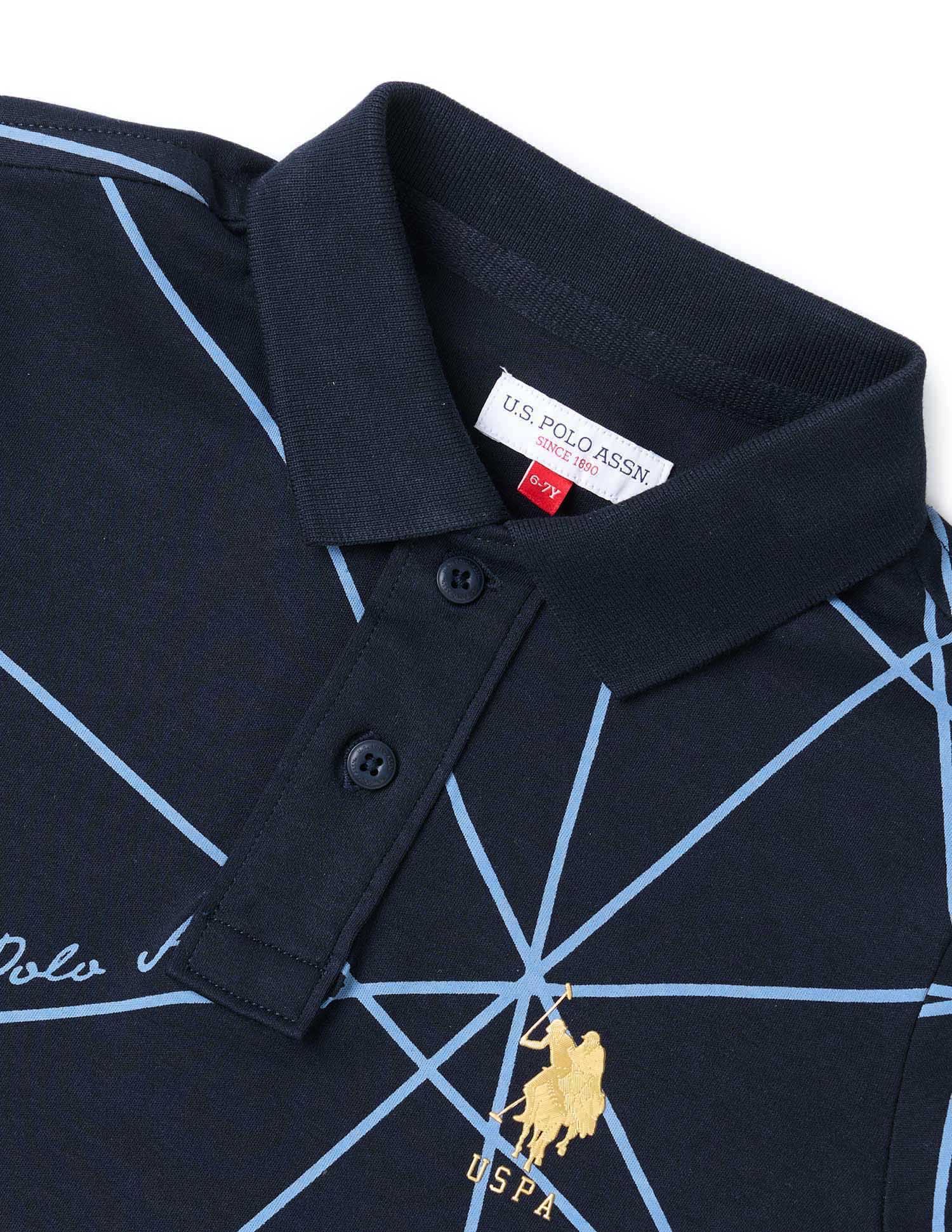 Boys Geometric Printed Regular Fit Polo Shirt - Image 7