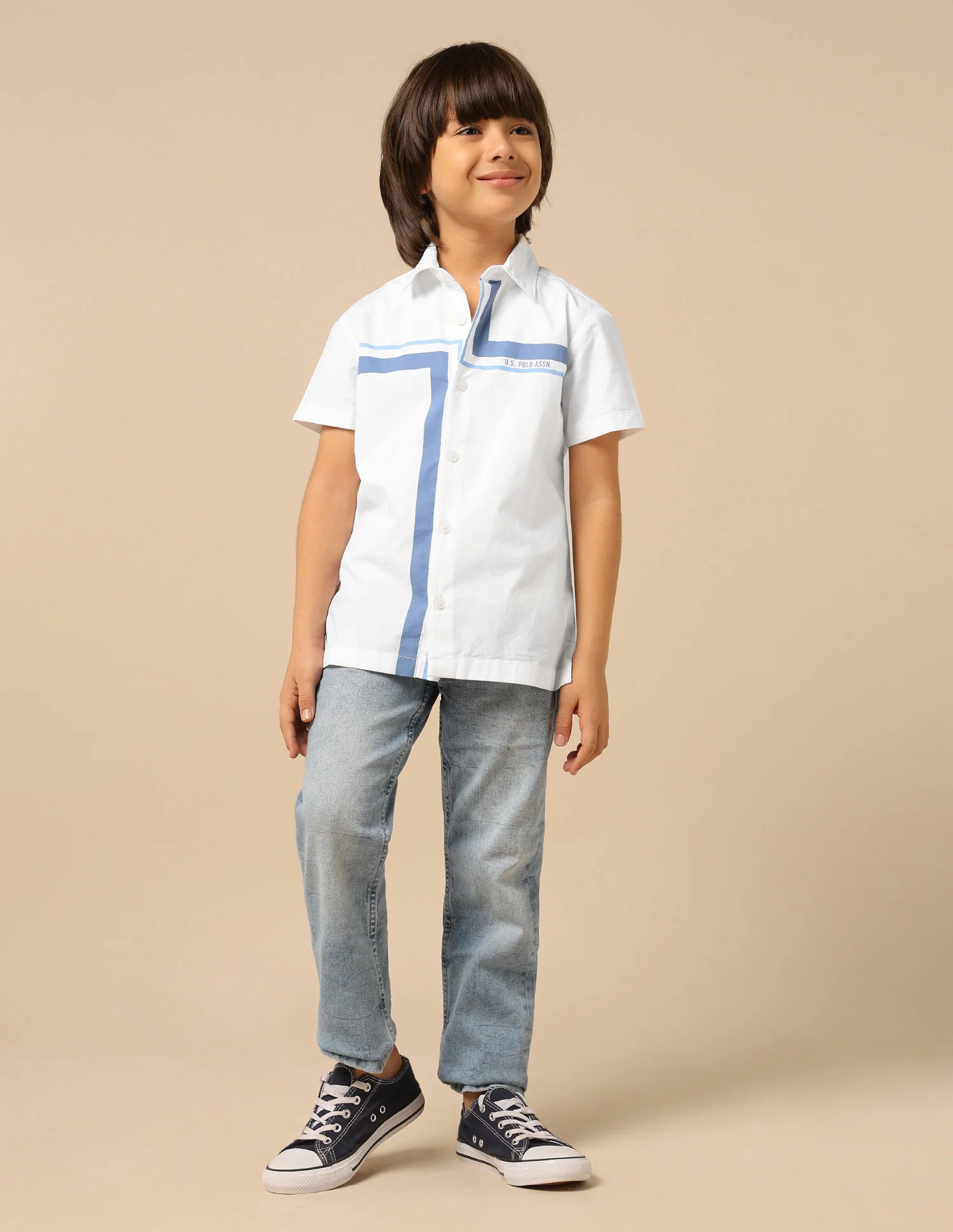 Boys Geometric Printed Regular Fit Shirt - Image 3