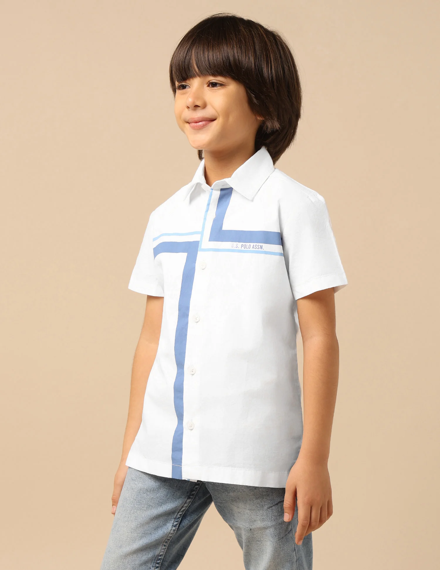 Boys Geometric Printed Regular Fit Shirt - Image 4