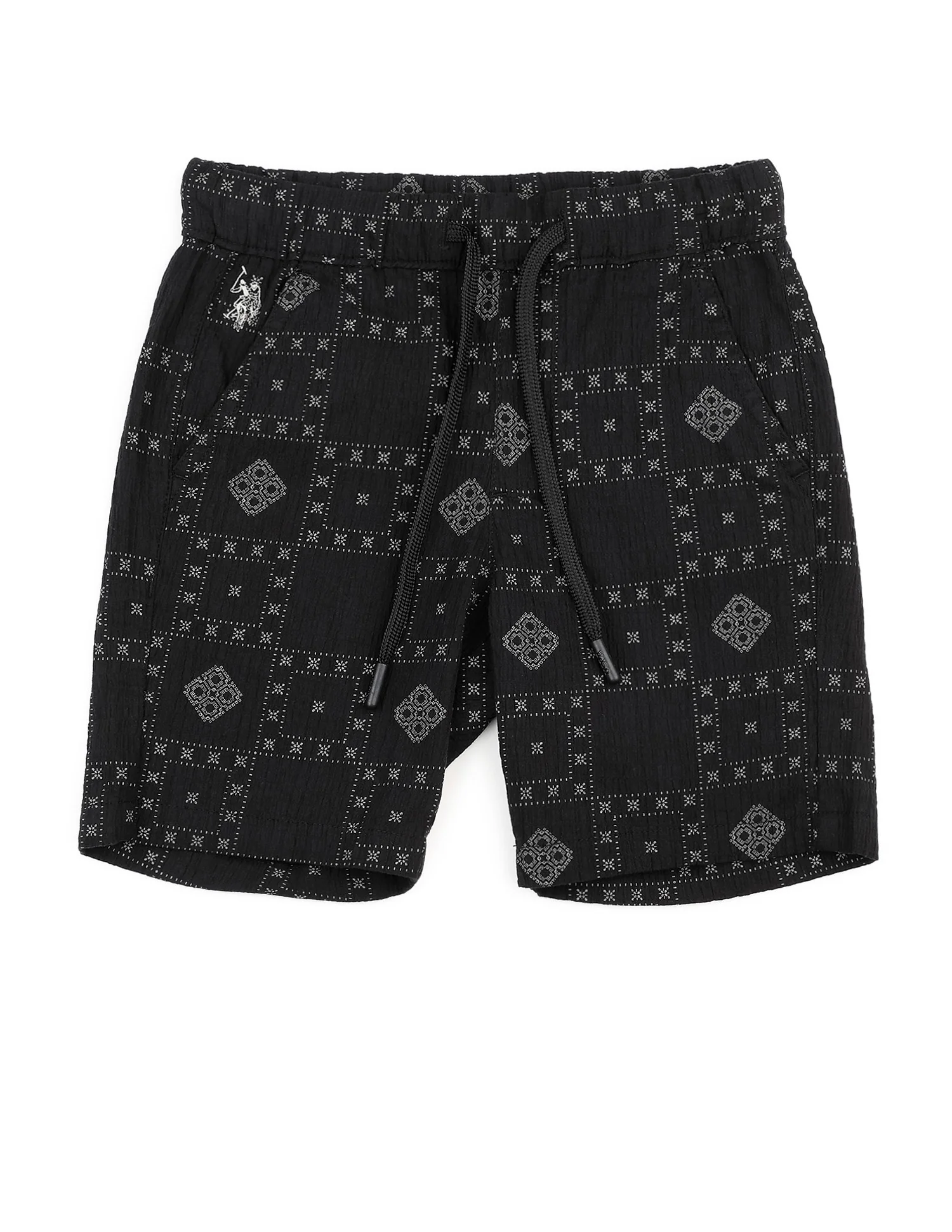 Boys Geometric Printed Regular Fit Shorts - Image 7