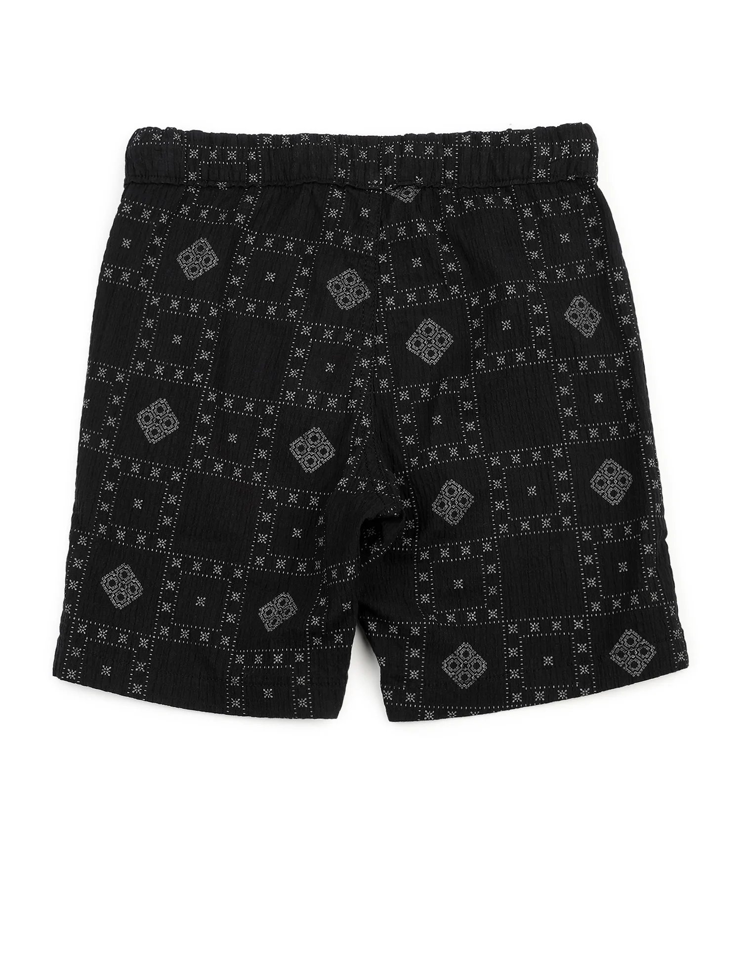Boys Geometric Printed Regular Fit Shorts - Image 8