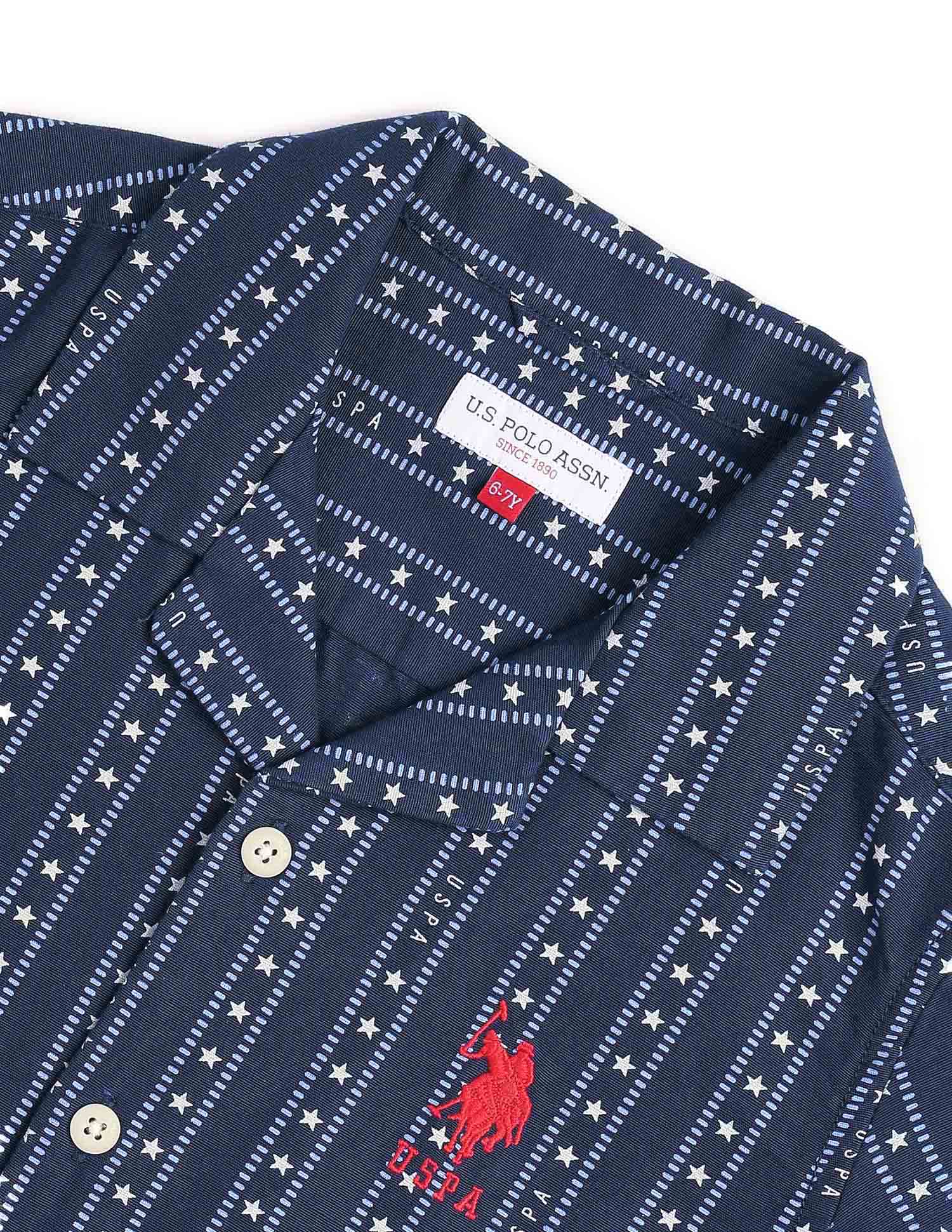 Boys Geometric Printed Relaxed Fit Shirt - Image 8