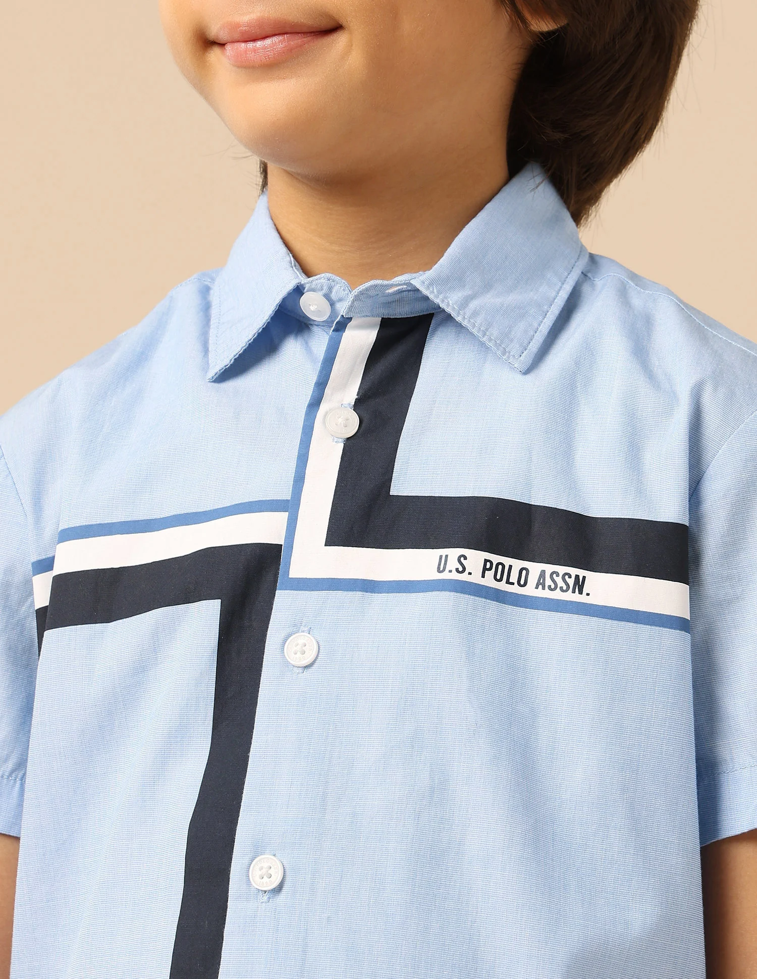 Boys Geometric Printed Twill Shirt - Image 6