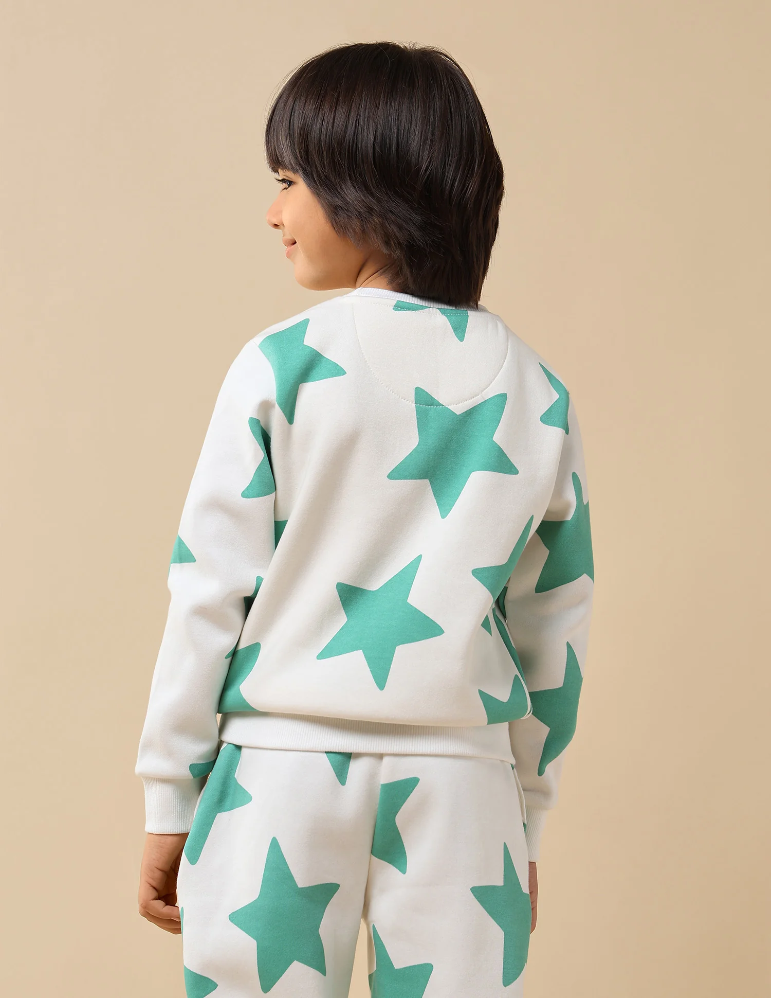 Boys Geometric Starred Regular Fit Sweatshirt - Image 5