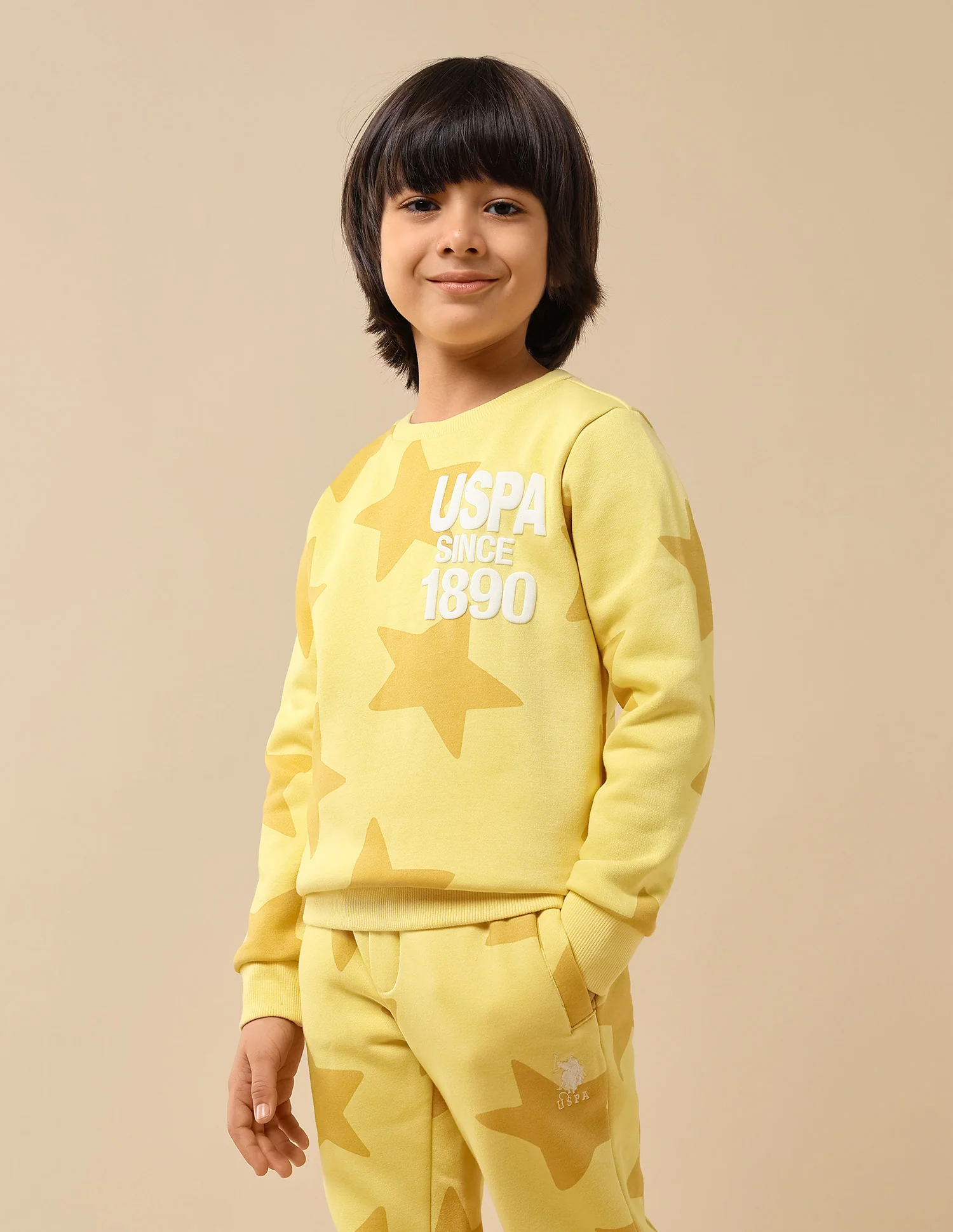 Boys Geometric Starred Regular Fit Sweatshirt - Image 4