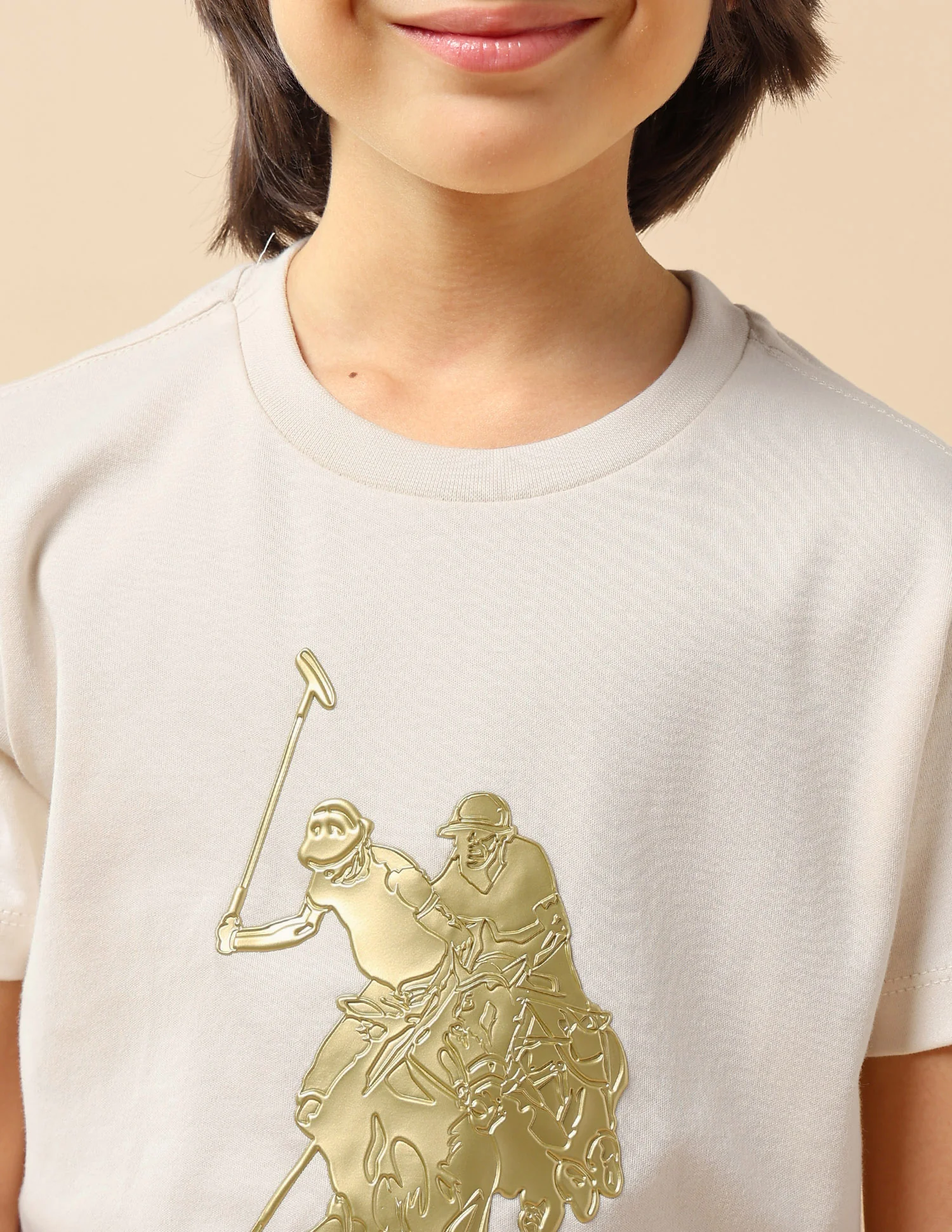 Boys Graphic Brand Embossed Regular Fit T-Shirt - Image 6