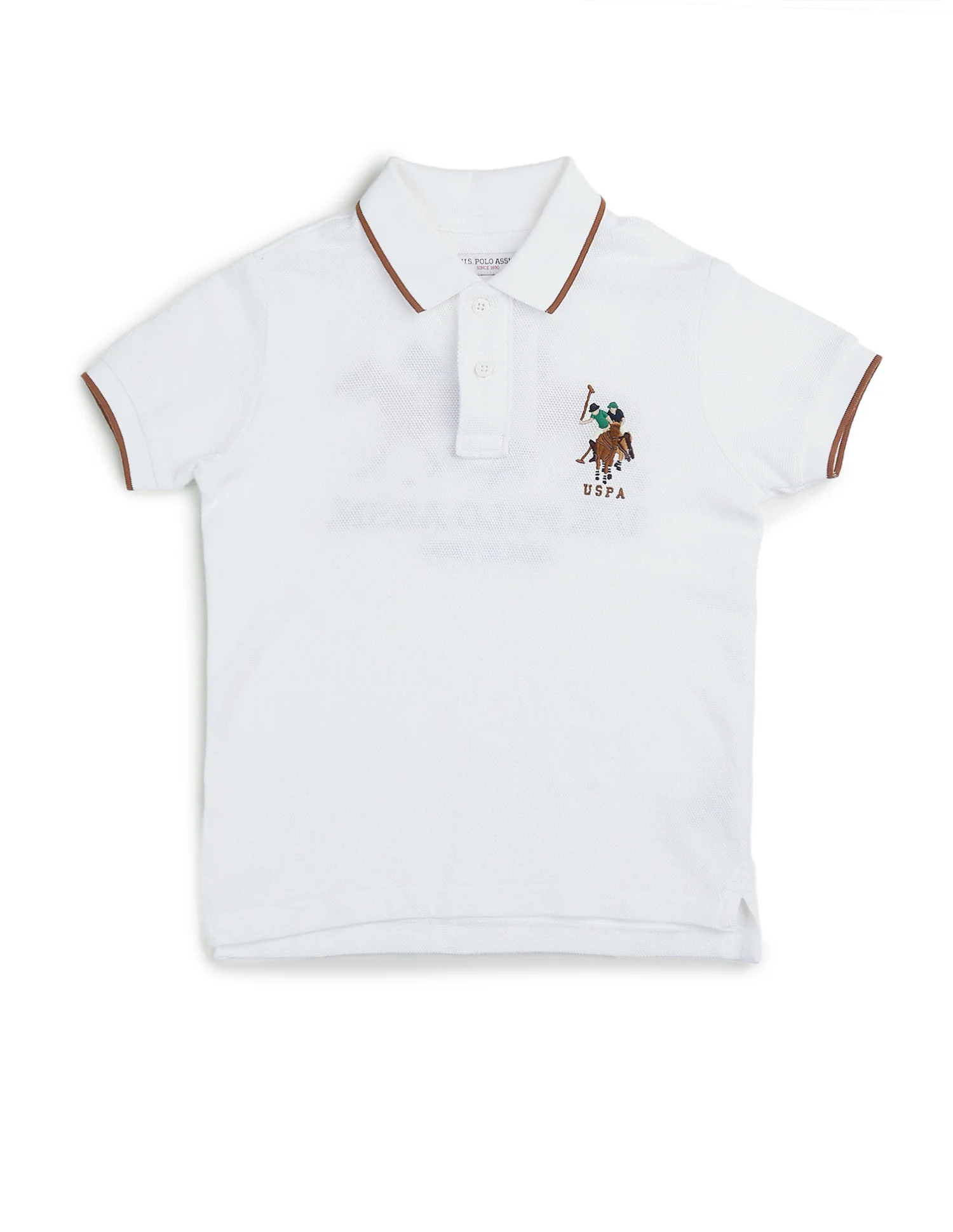 Boys Graphic Brand Embroidered Regular Fit Polo Shirt - Image 7