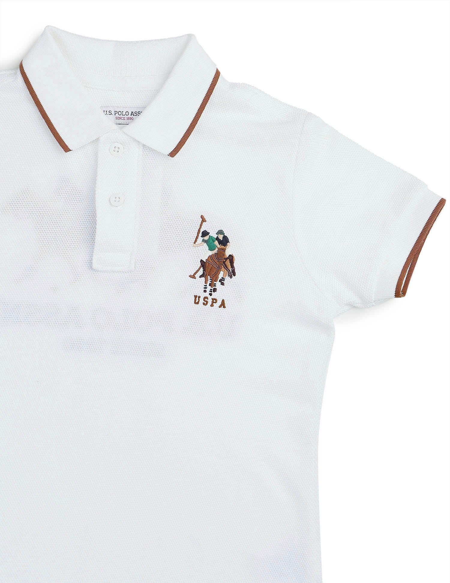 Boys Graphic Brand Embroidered Regular Fit Polo Shirt - Image 9