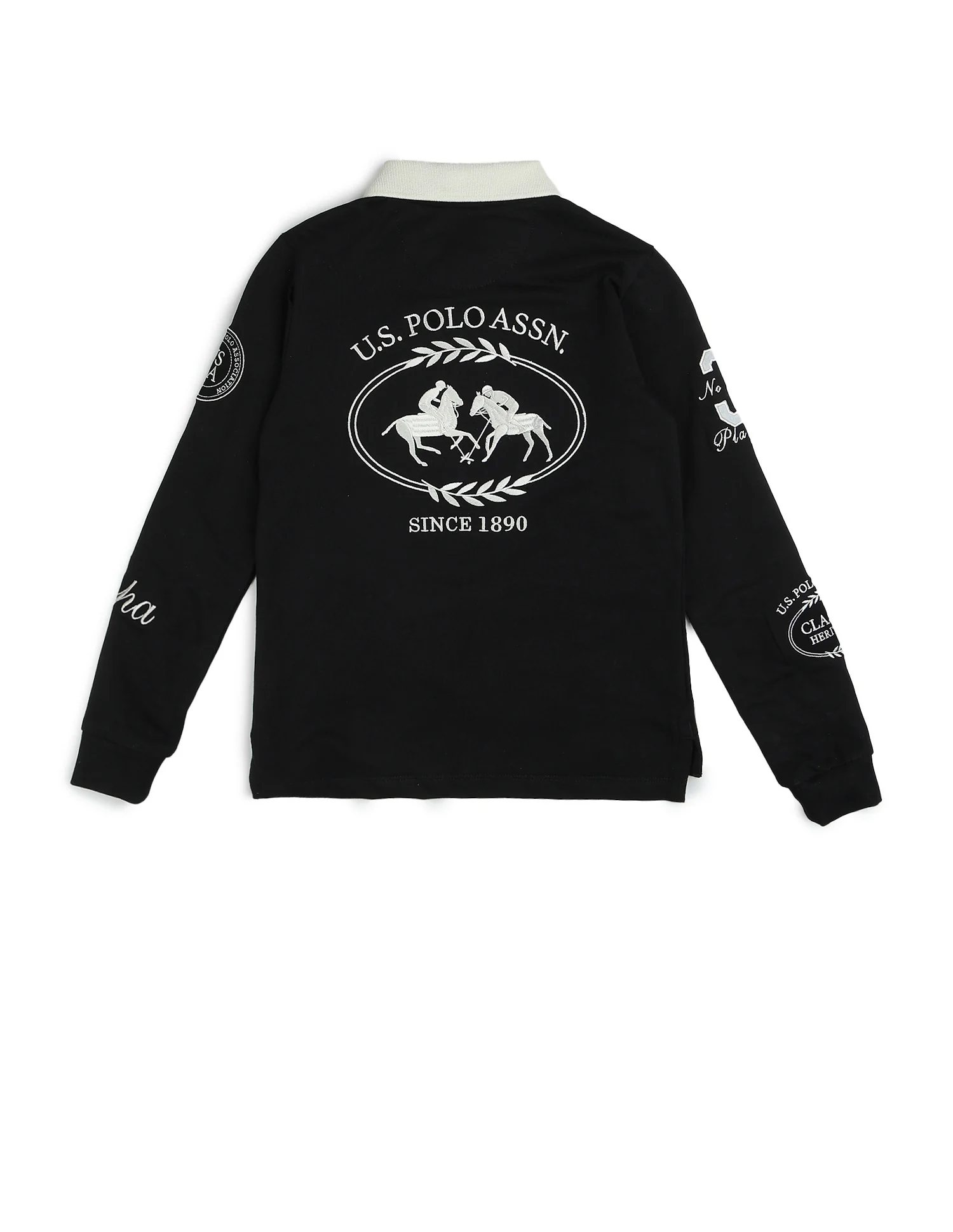 Boys Graphic Brand Embroidered Regular Fit Polo Shirt - Image 10