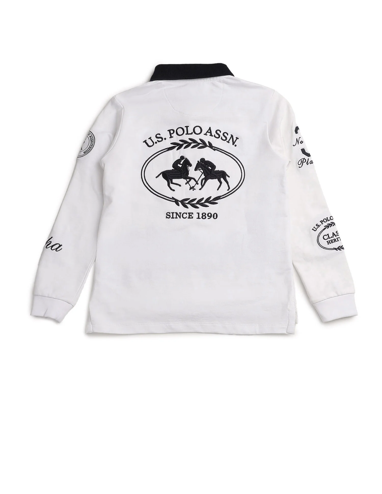 Boys Graphic Brand Embroidered Regular Fit Polo Shirt - Image 10