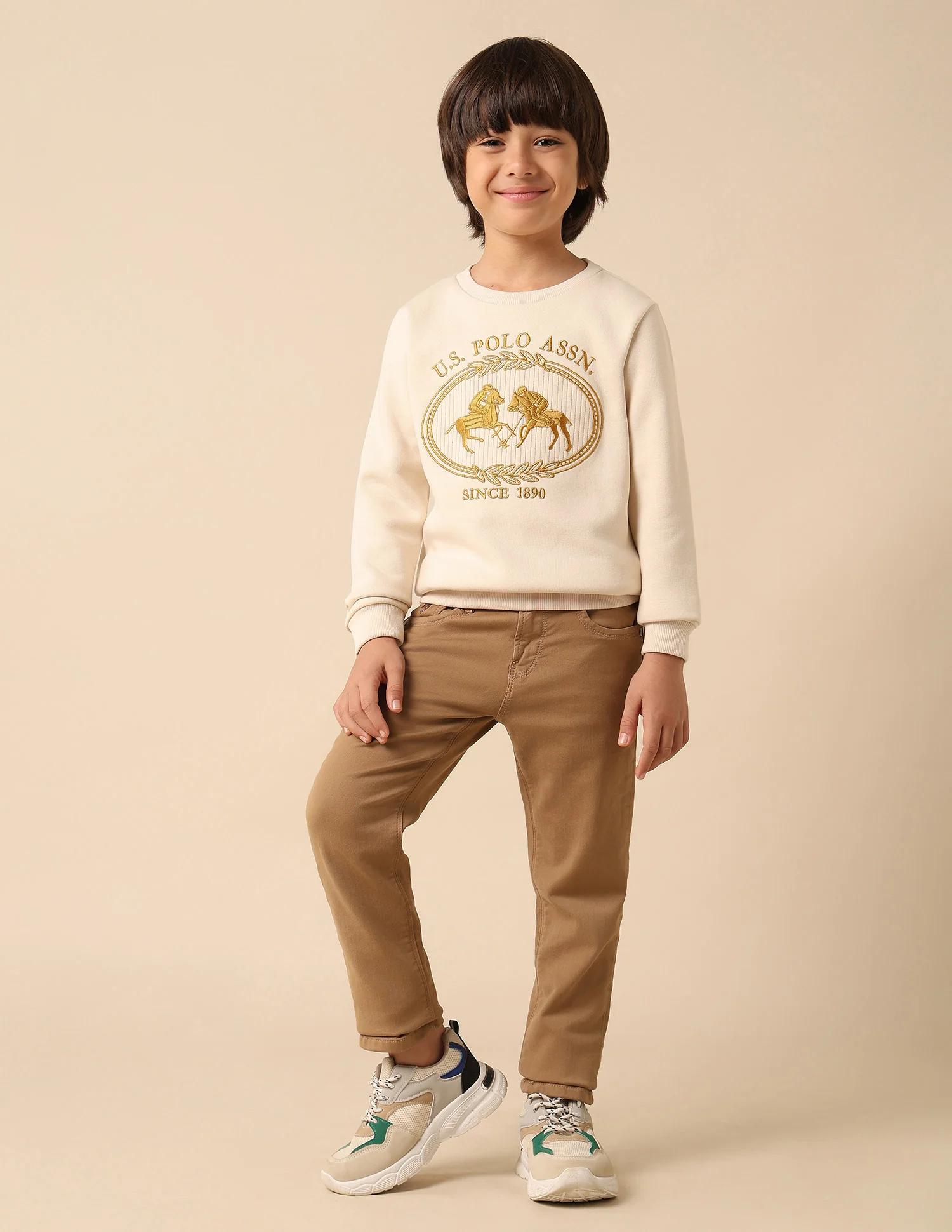Boys Graphic Brand Embroidered Regular Fit Sweatshirt - Image 3