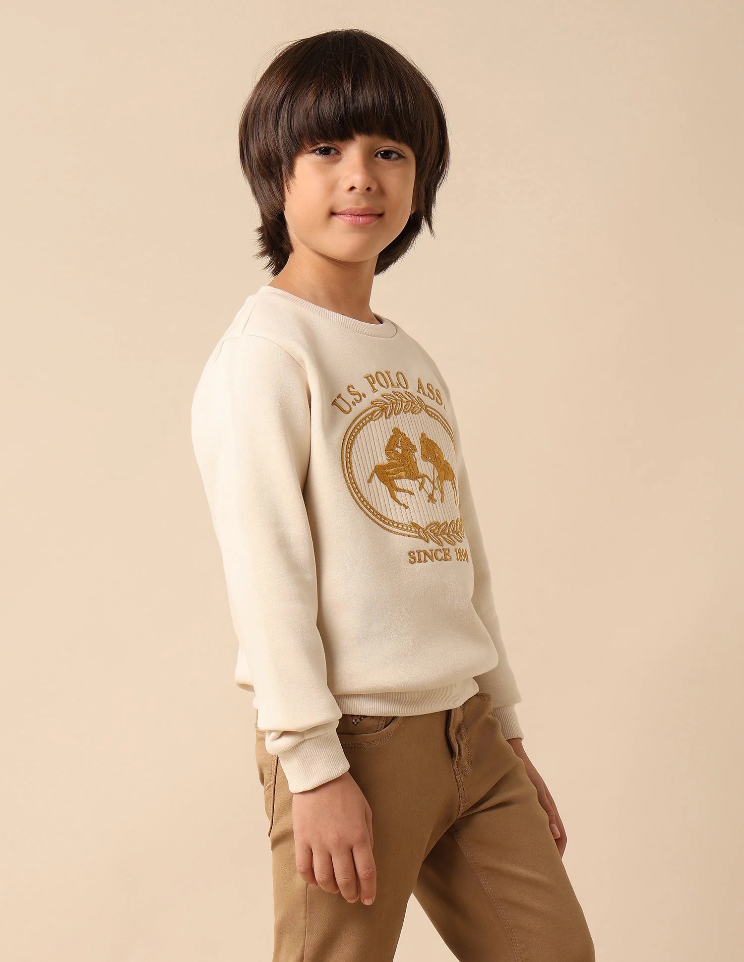 Boys Graphic Brand Embroidered Regular Fit Sweatshirt - Image 4