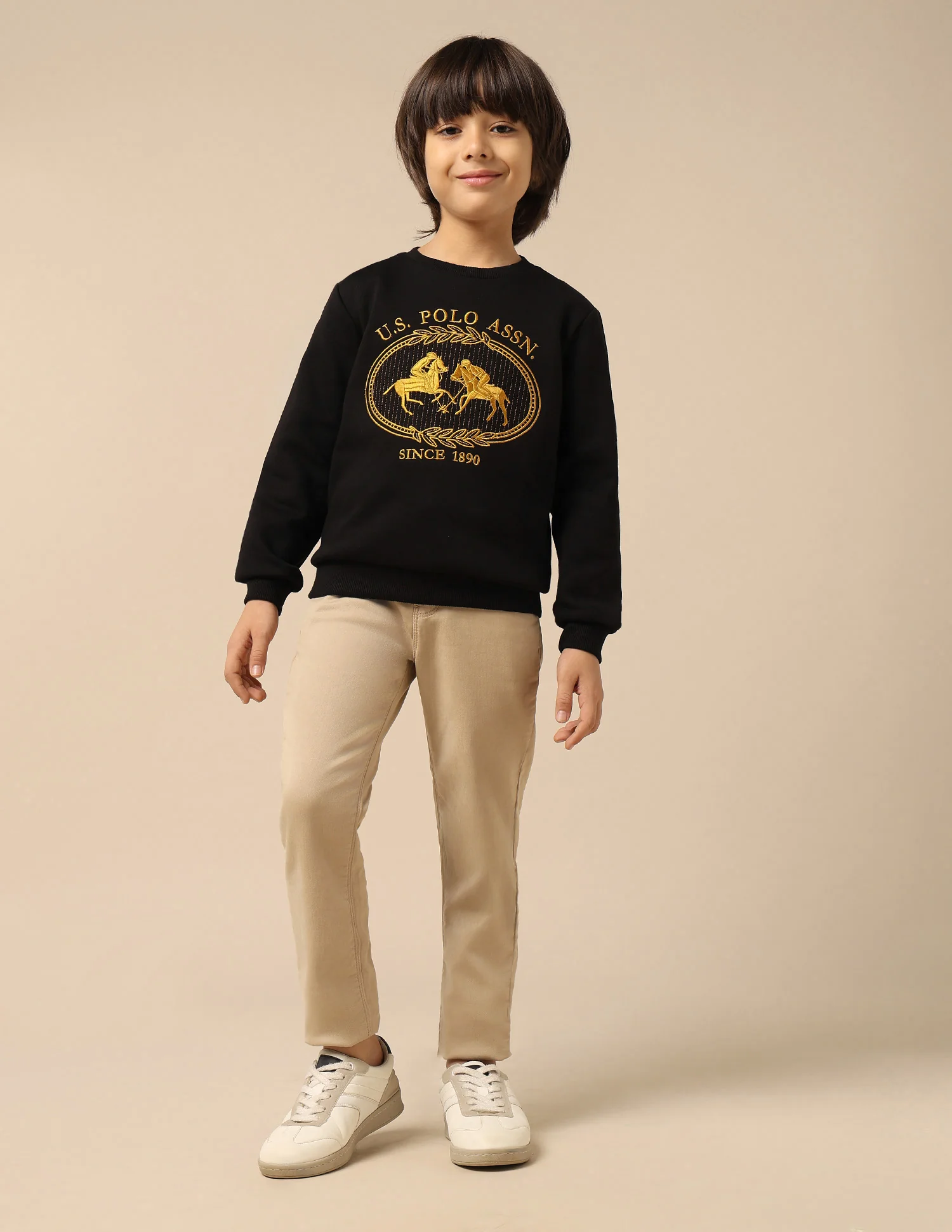 Boys Graphic Brand Embroidered Regular Fit Sweatshirt - Image 3