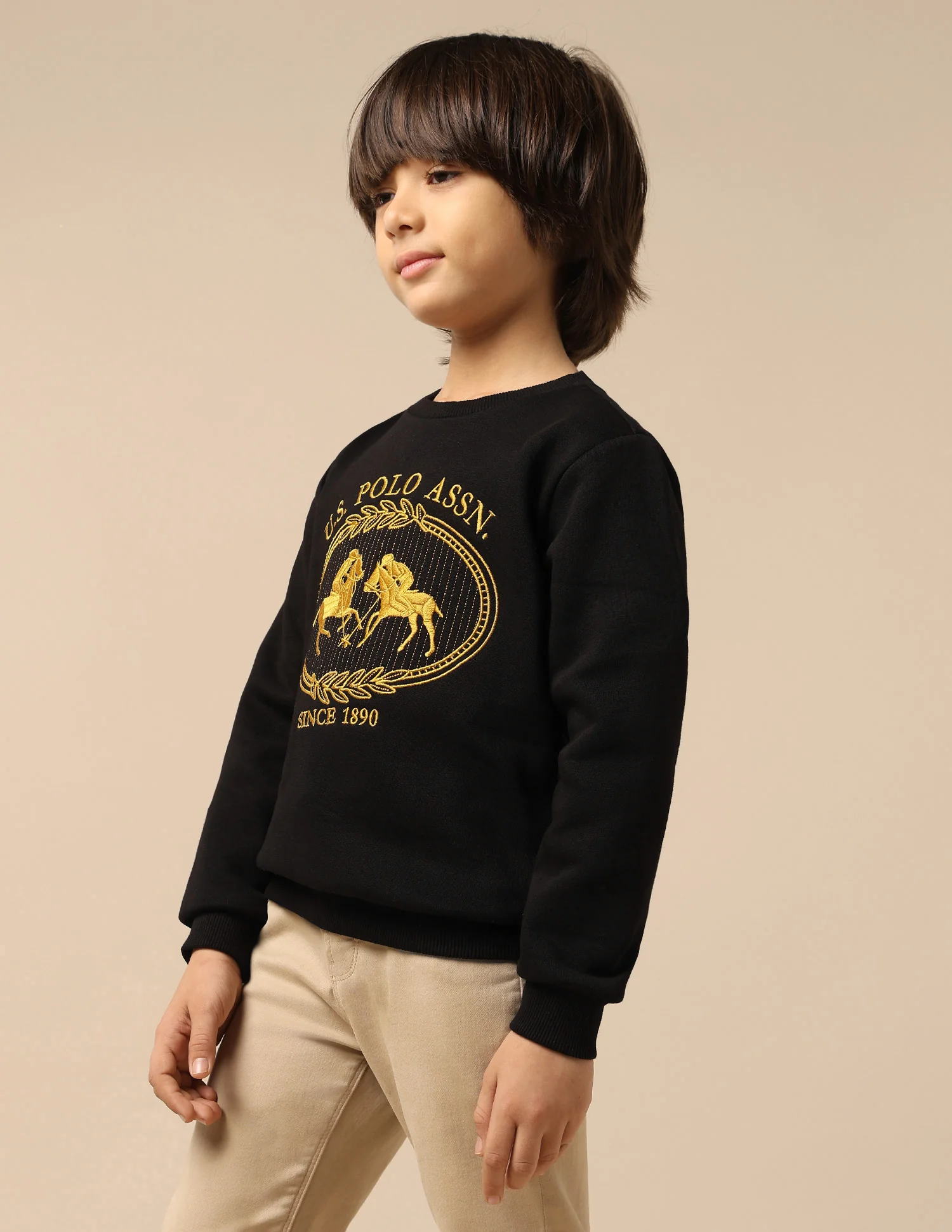 Boys Graphic Brand Embroidered Regular Fit Sweatshirt - Image 4