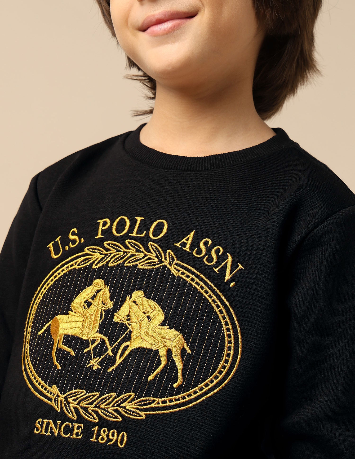 Boys Graphic Brand Embroidered Regular Fit Sweatshirt - Image 6