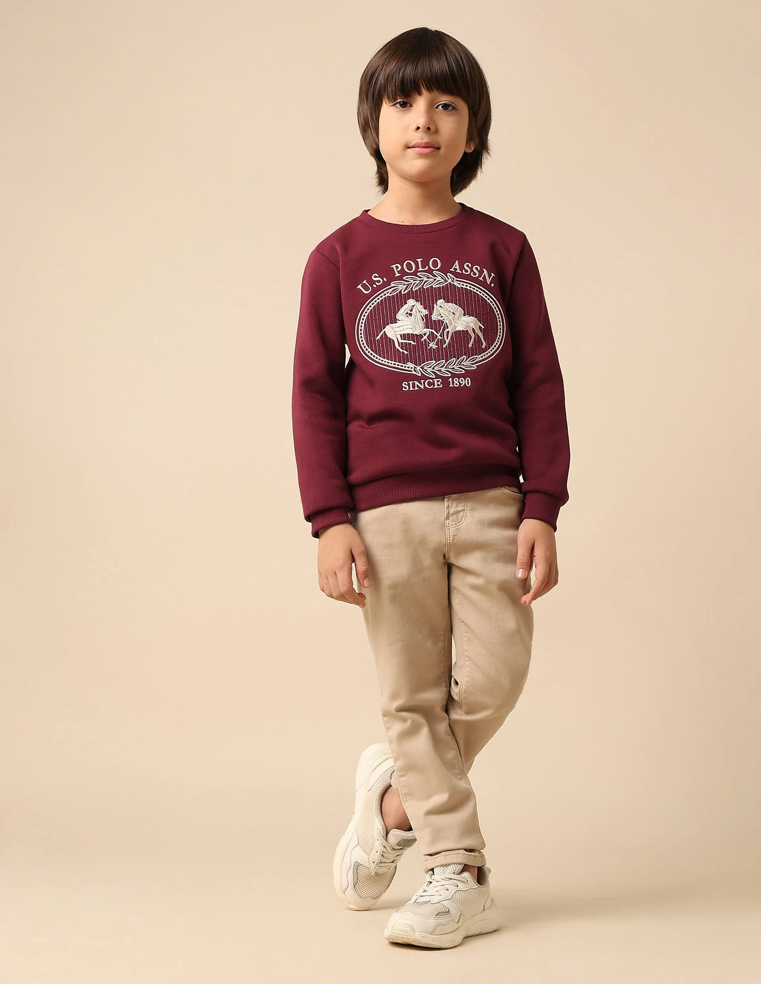 Boys Graphic Brand Embroidered Regular Fit Sweatshirt - Image 3