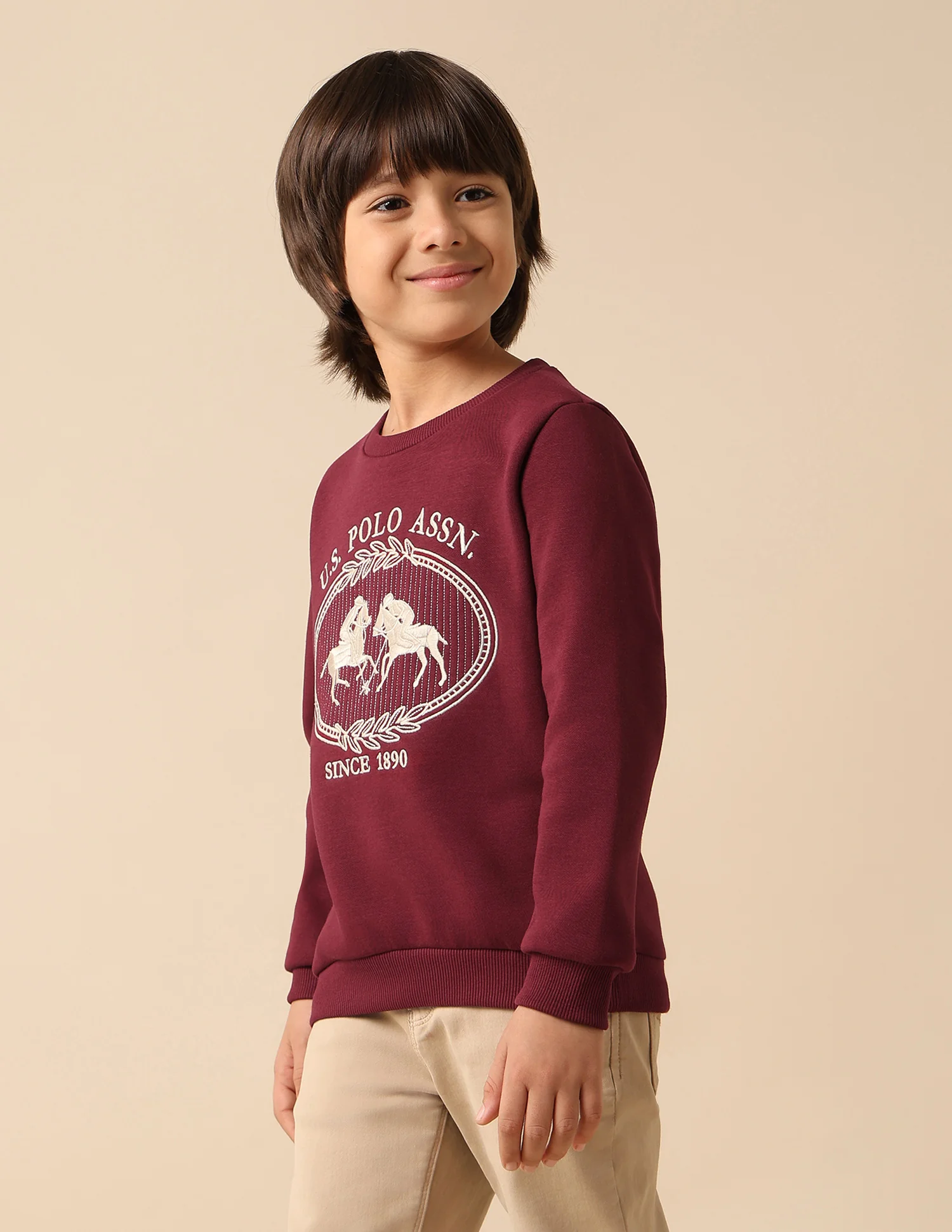 Boys Graphic Brand Embroidered Regular Fit Sweatshirt - Image 4