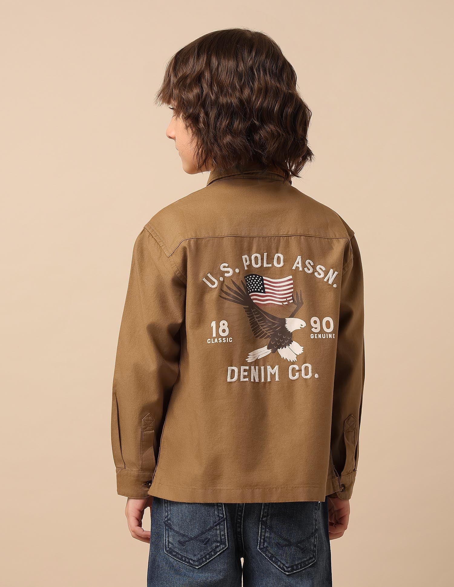 Boys Graphic Brand Embroidered Shirt - Image 5