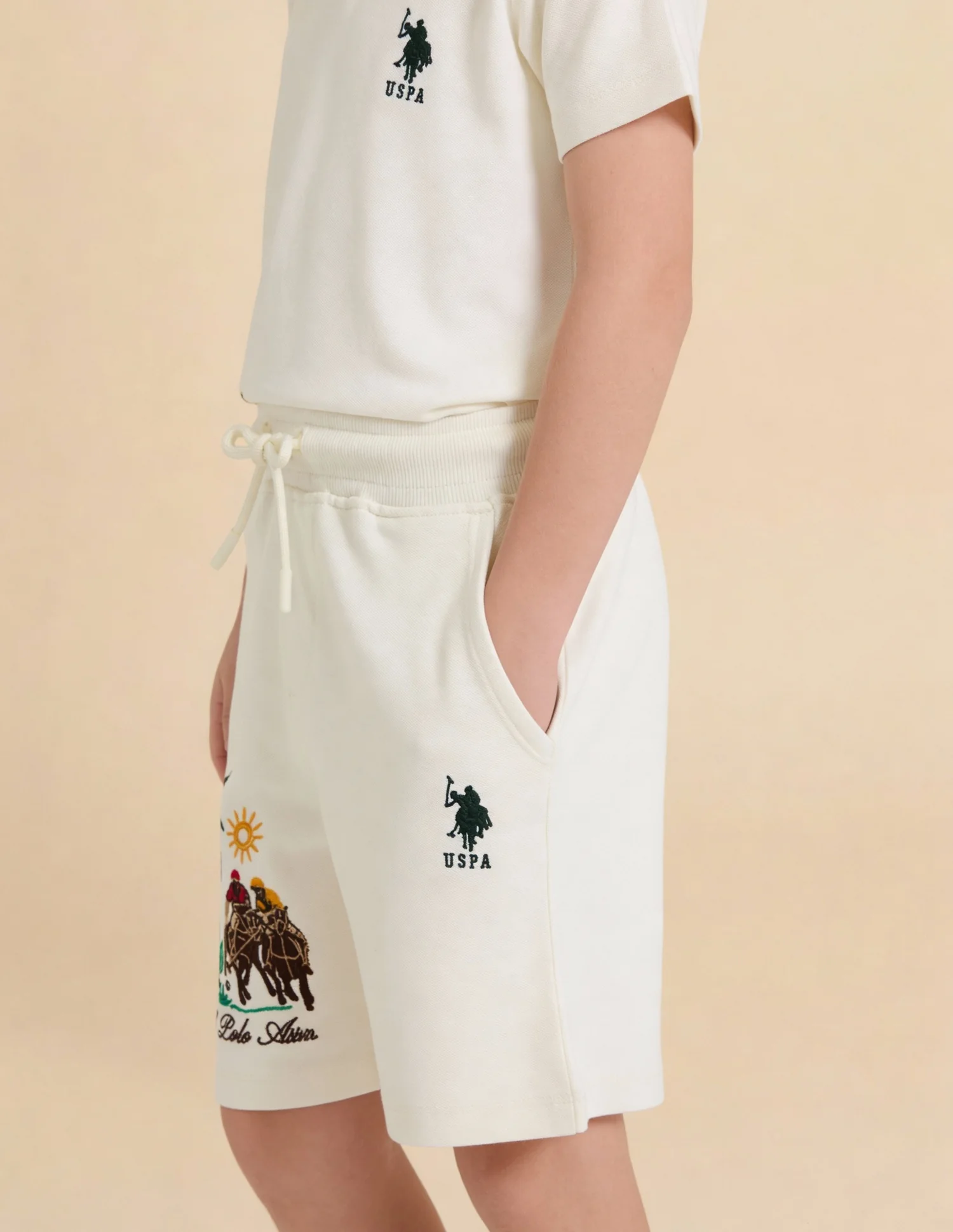 Boys Graphic Brand Embroidered Shorts - Image 5