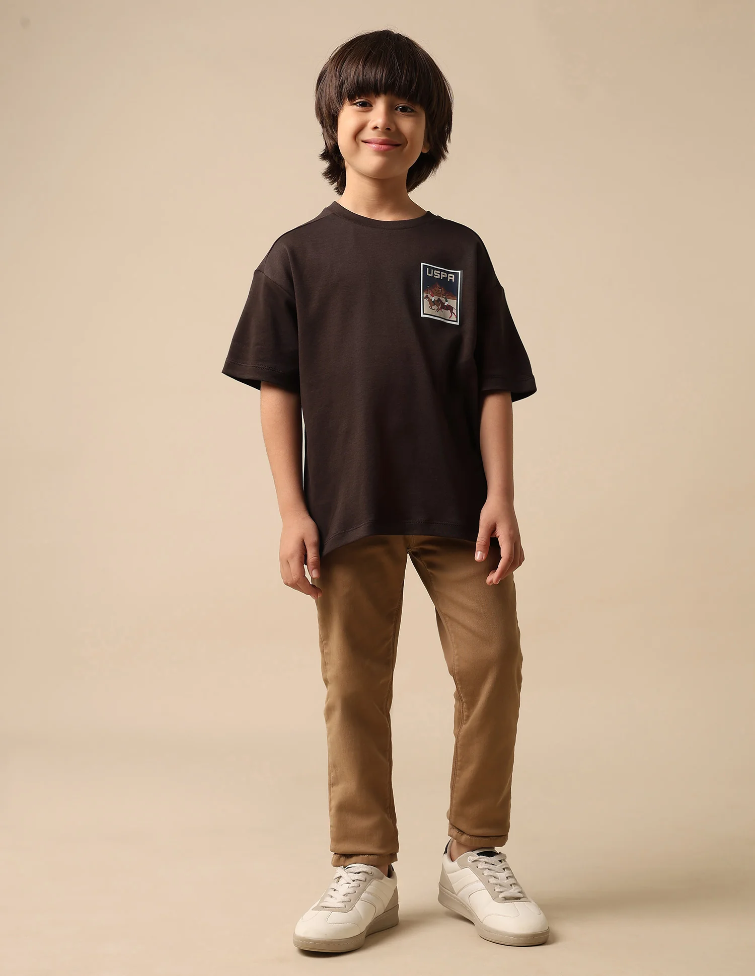 Boys Graphic Brand Printed Boxy Fit T Shirt - Image 3