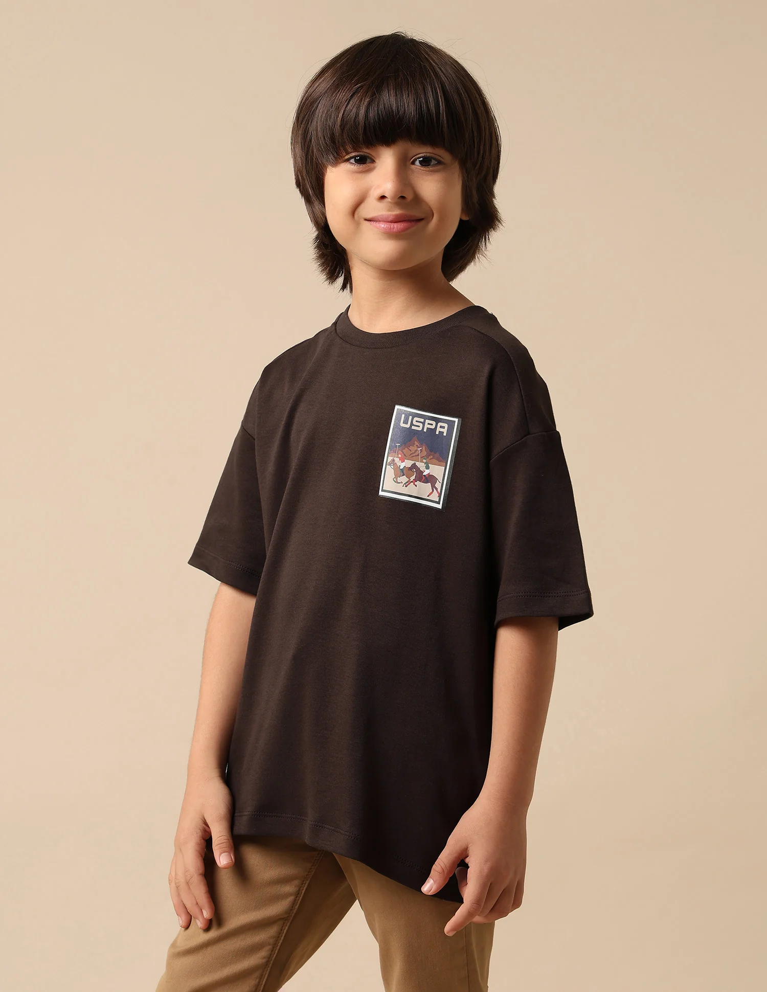 Boys Graphic Brand Printed Boxy Fit T Shirt - Image 4