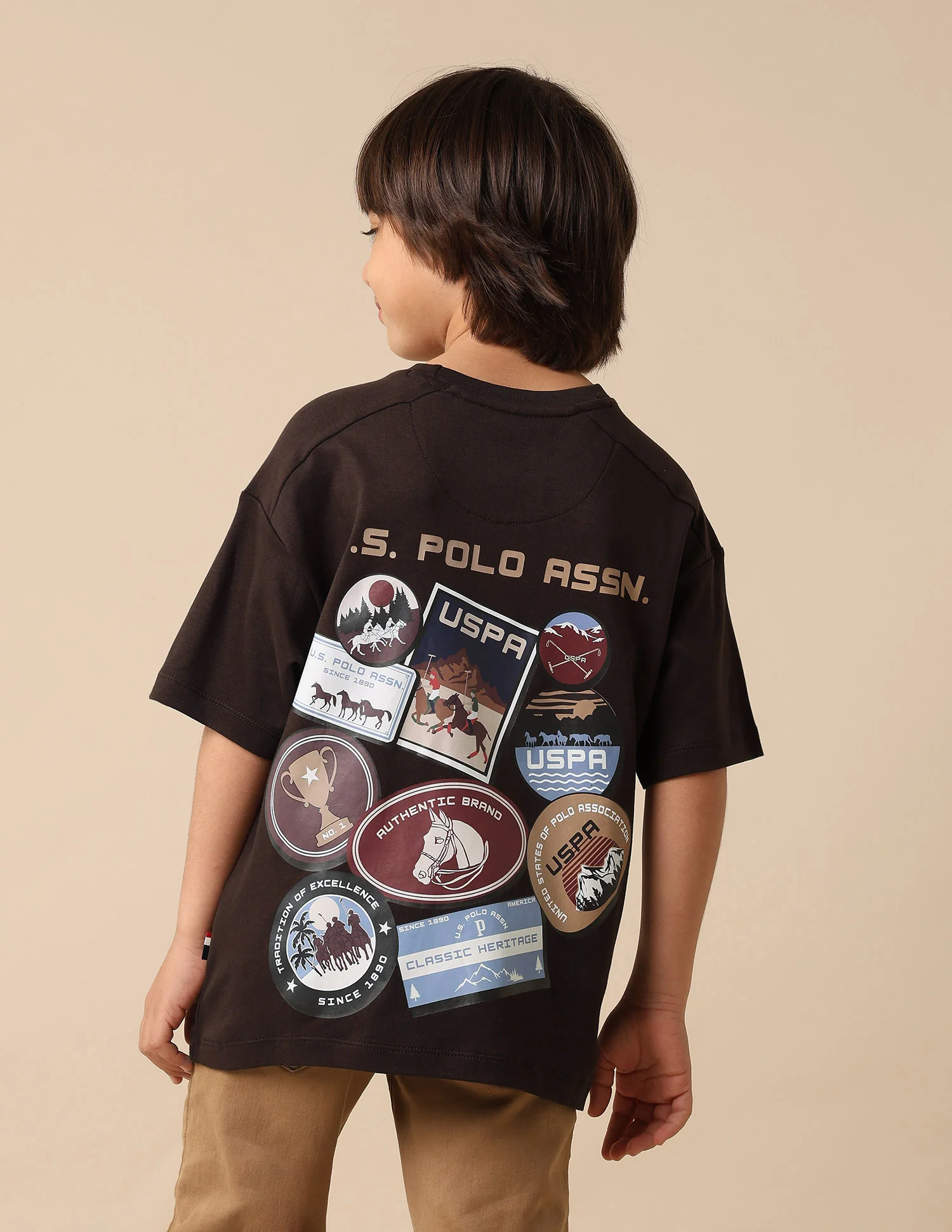 Boys Graphic Brand Printed Boxy Fit T Shirt - Image 5