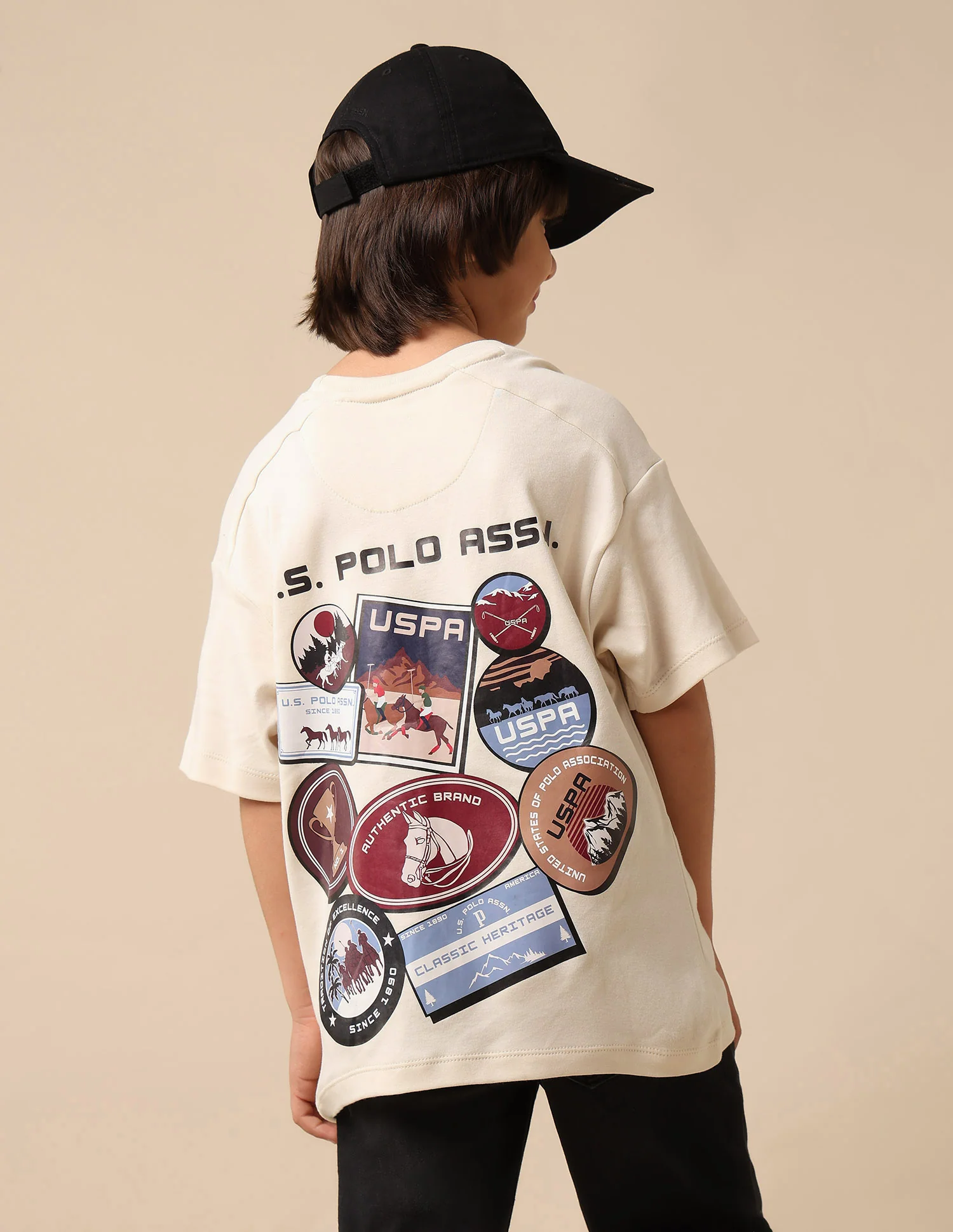 Boys Graphic Brand Printed Boxy Fit T Shirt