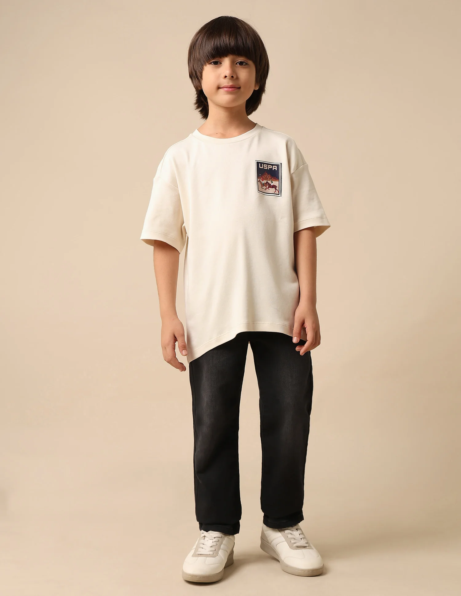 Boys Graphic Brand Printed Boxy Fit T Shirt - Image 3