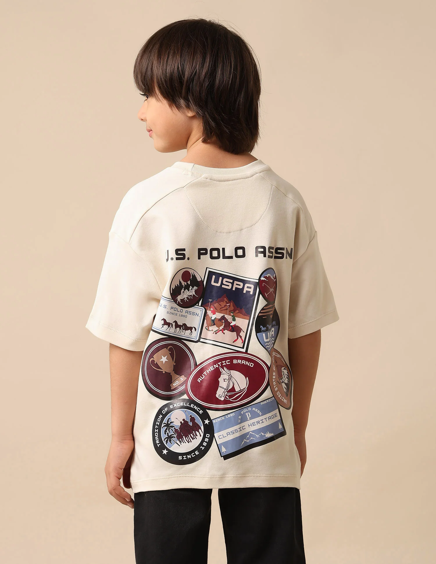 Boys Graphic Brand Printed Boxy Fit T Shirt - Image 5