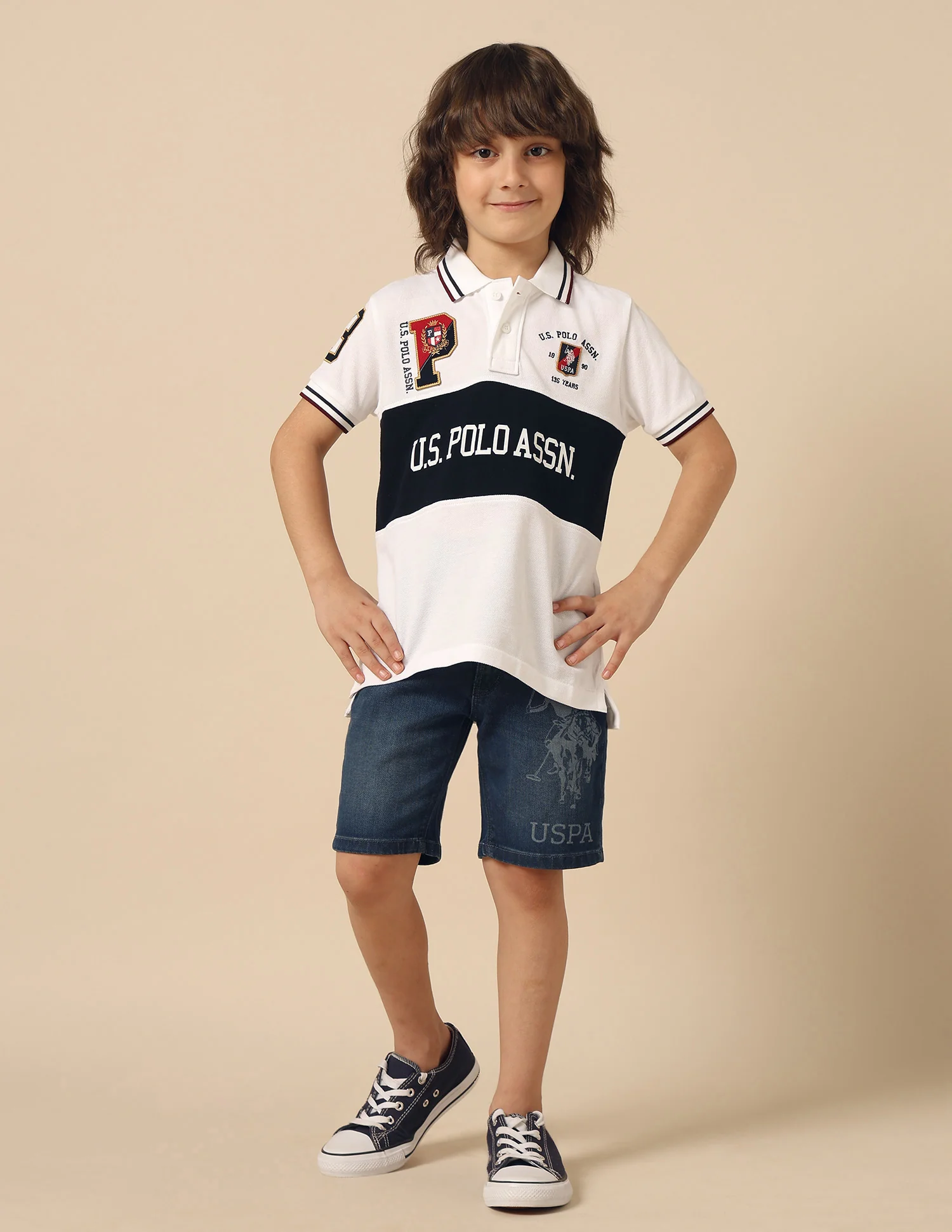 Boys Graphic Brand Printed Polo Shirt - Image 3