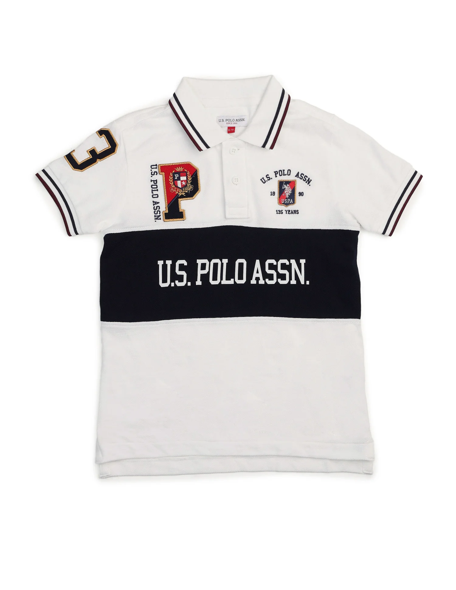 Boys Graphic Brand Printed Polo Shirt - Image 7