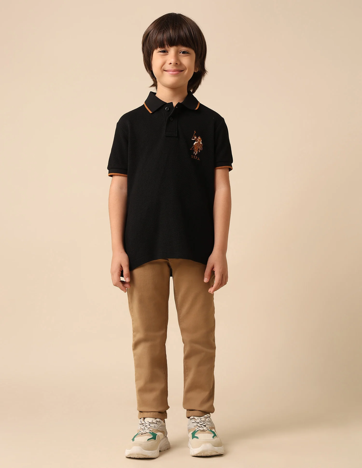 Boys Graphic Brand Printed Polo Shirt - Image 3