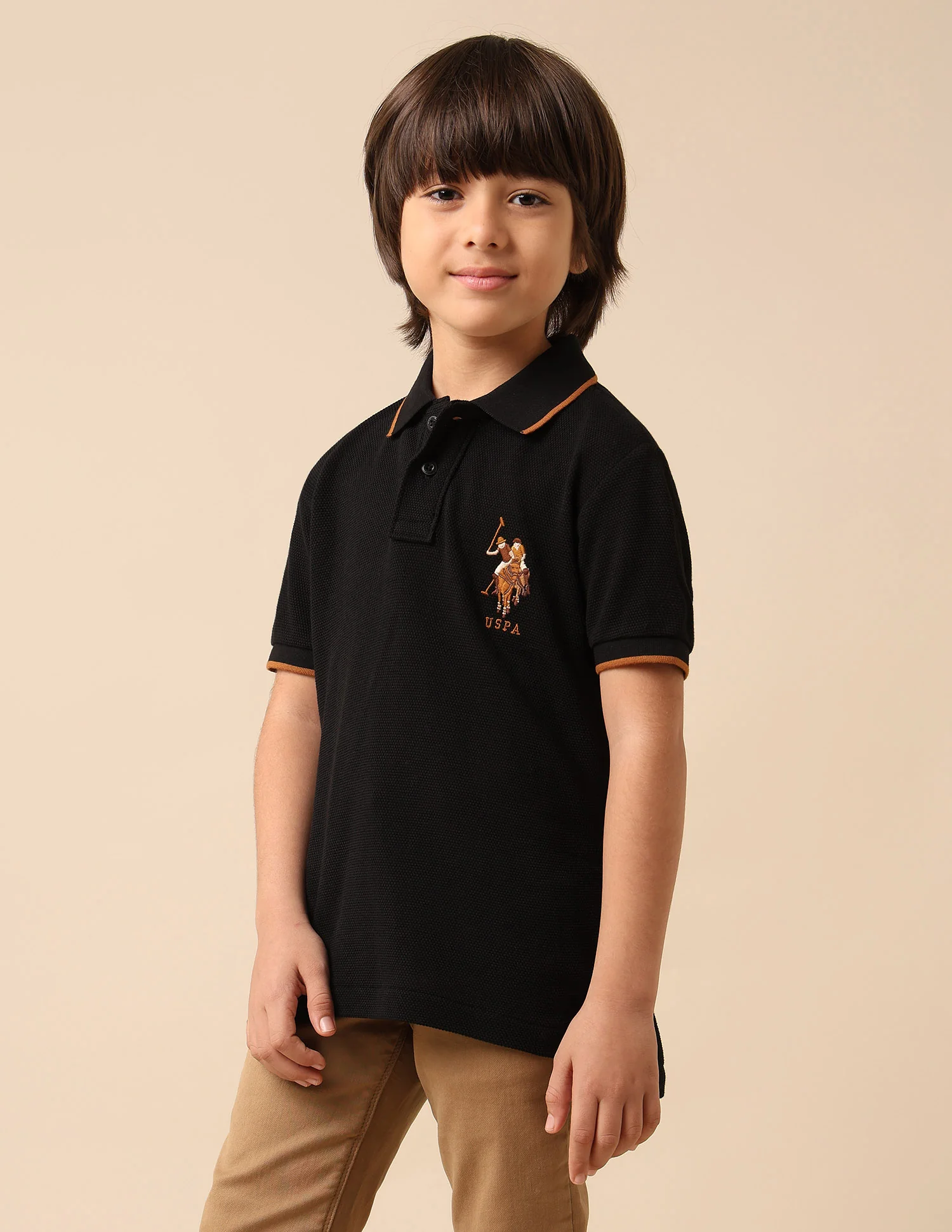 Boys Graphic Brand Printed Polo Shirt - Image 4