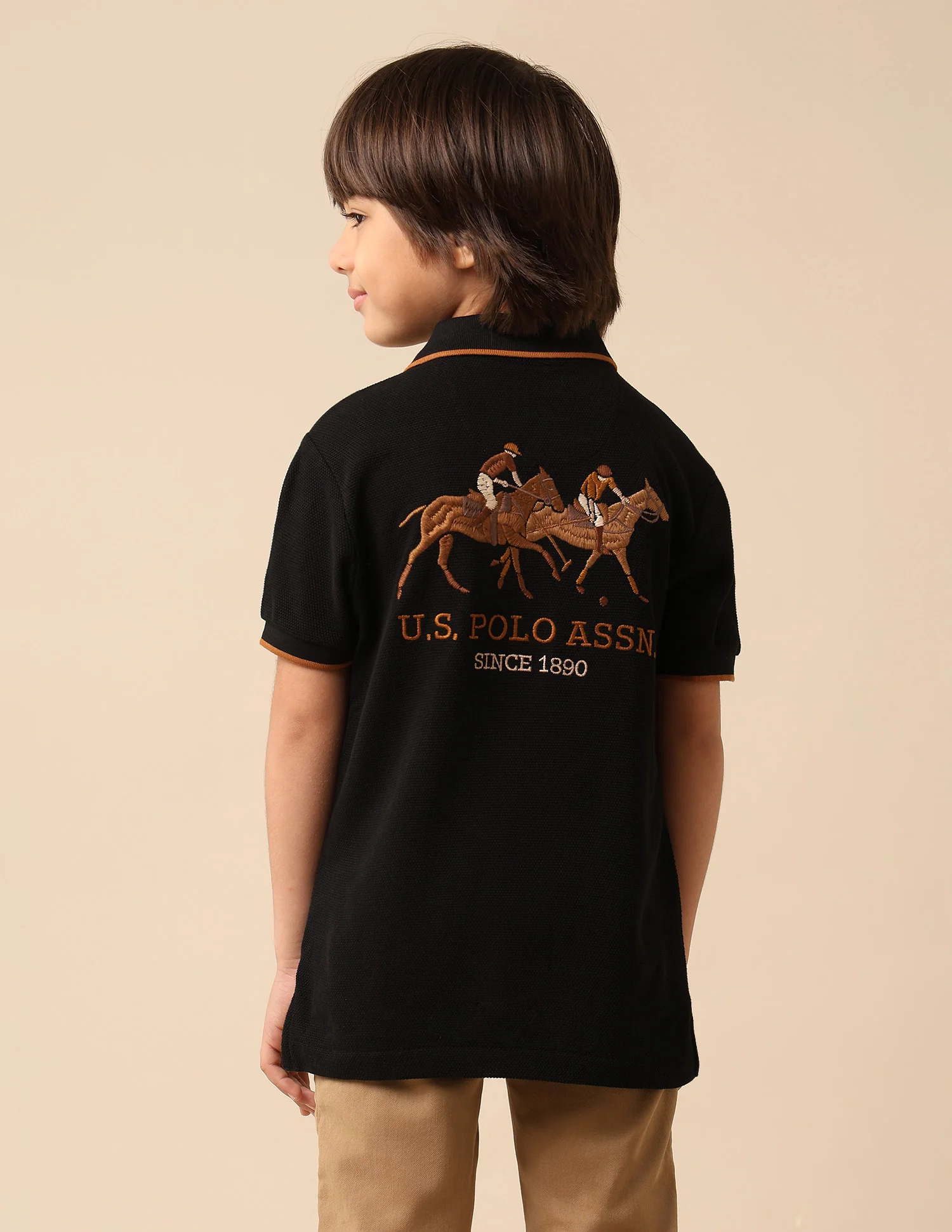 Boys Graphic Brand Printed Polo Shirt - Image 5