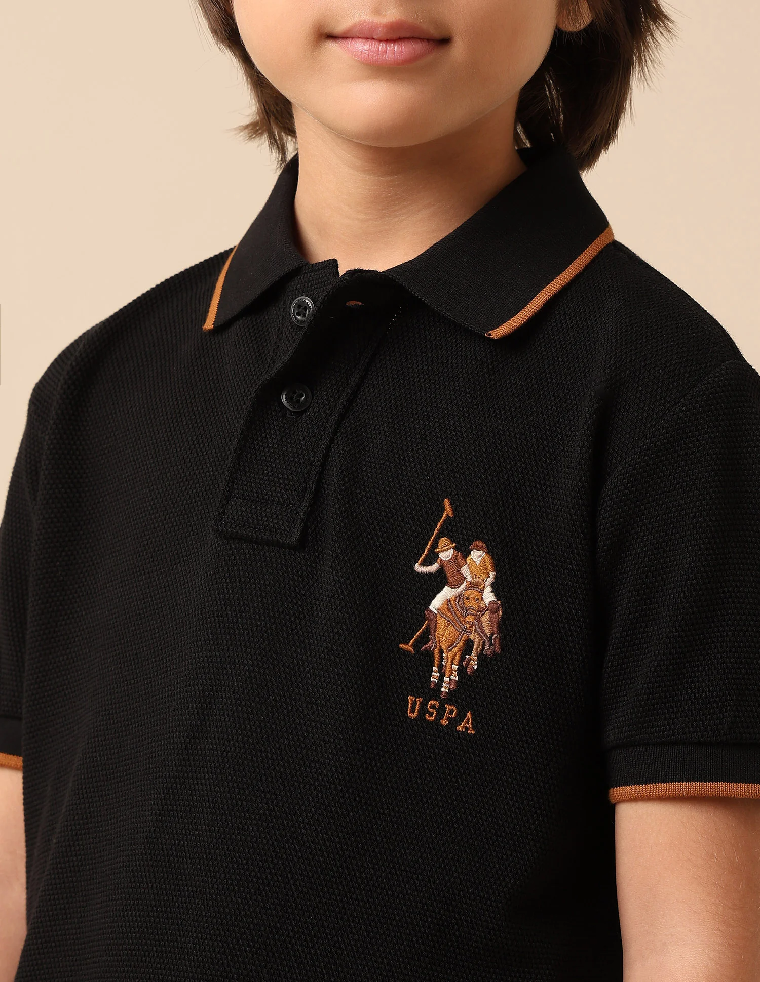 Boys Graphic Brand Printed Polo Shirt - Image 6