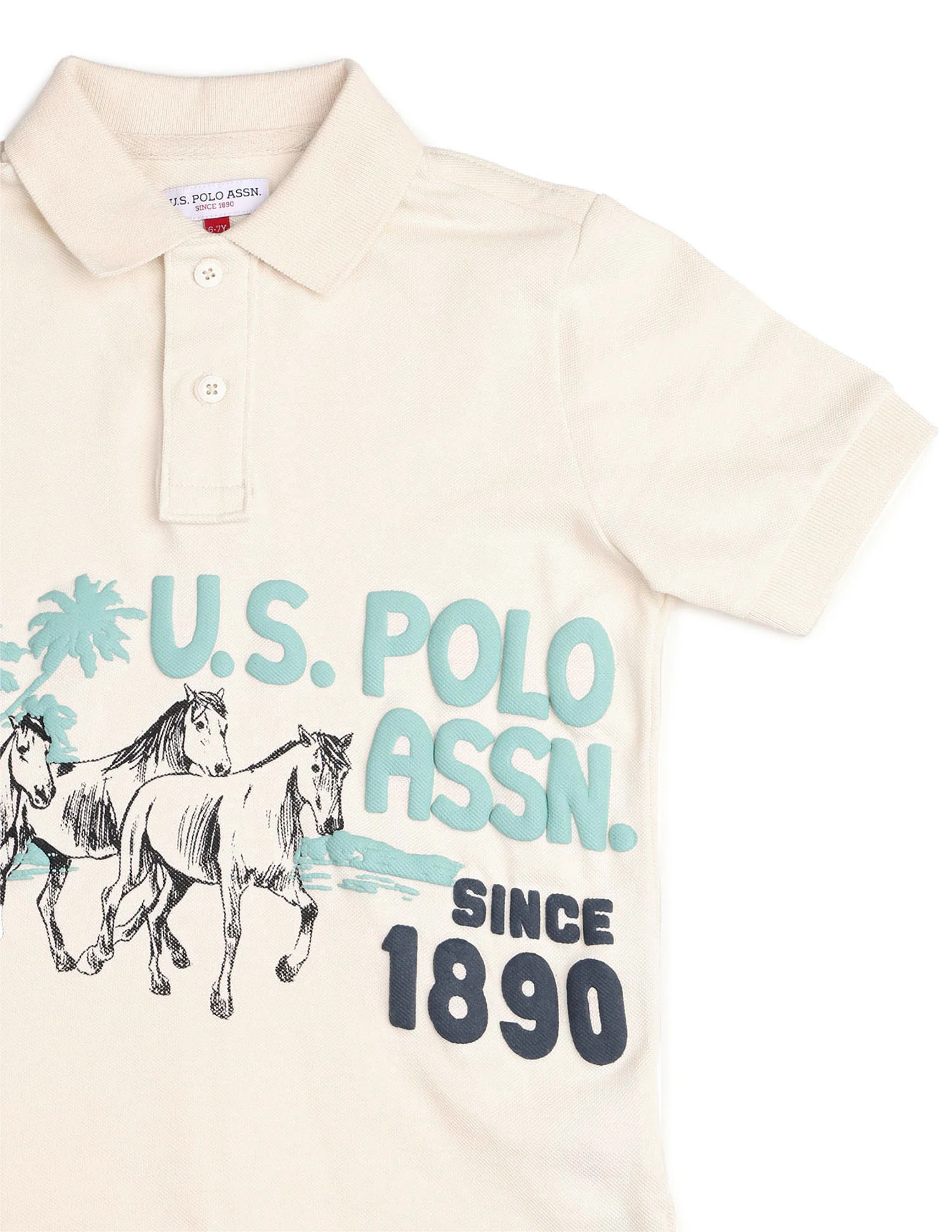 Boys Graphic Brand Printed Polo Shirt - Image 9