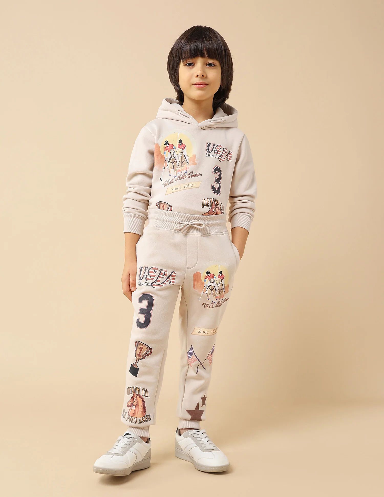 Boys Graphic Brand Printed Regular Fit Joggers - Image 3