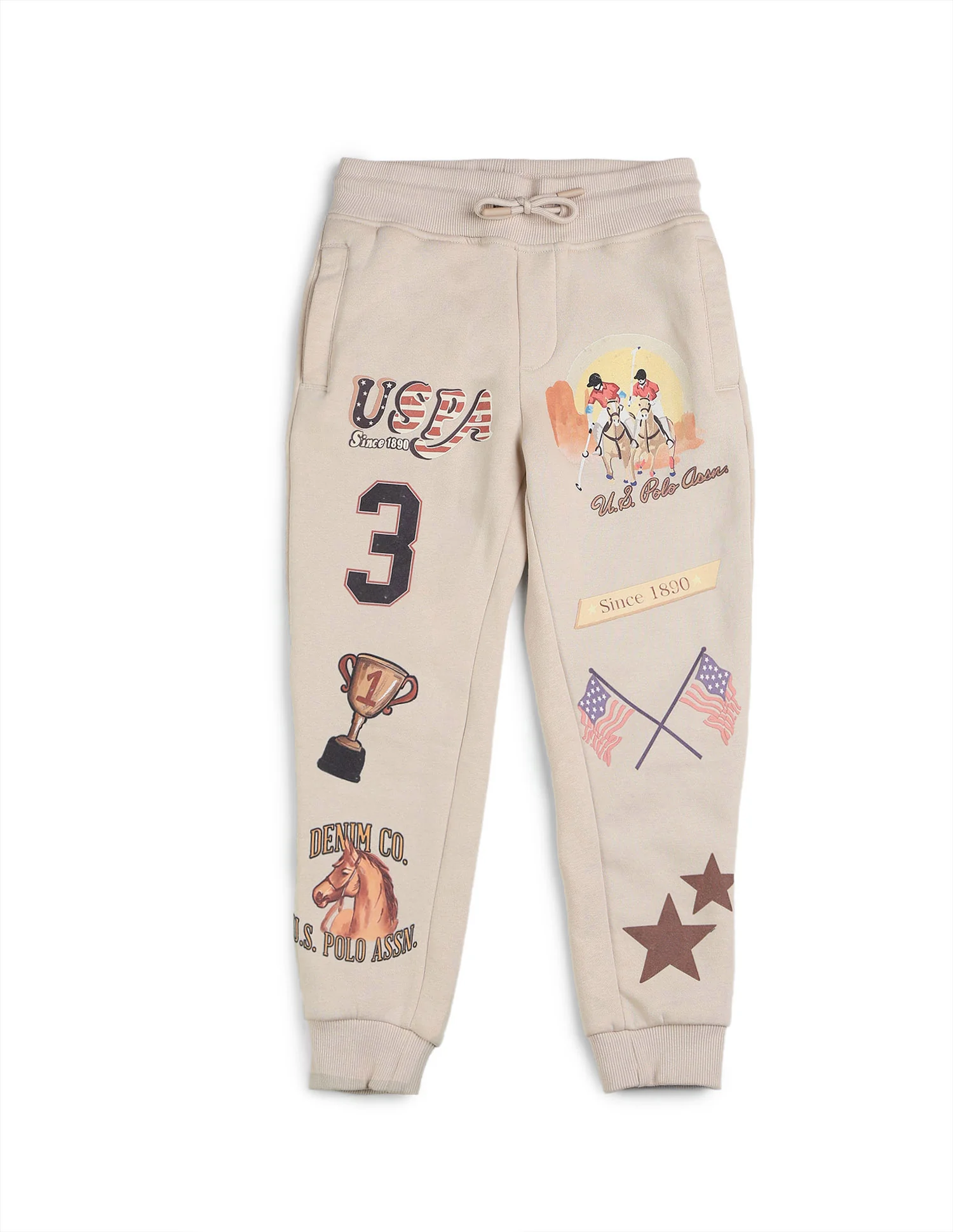 Boys Graphic Brand Printed Regular Fit Joggers - Image 8