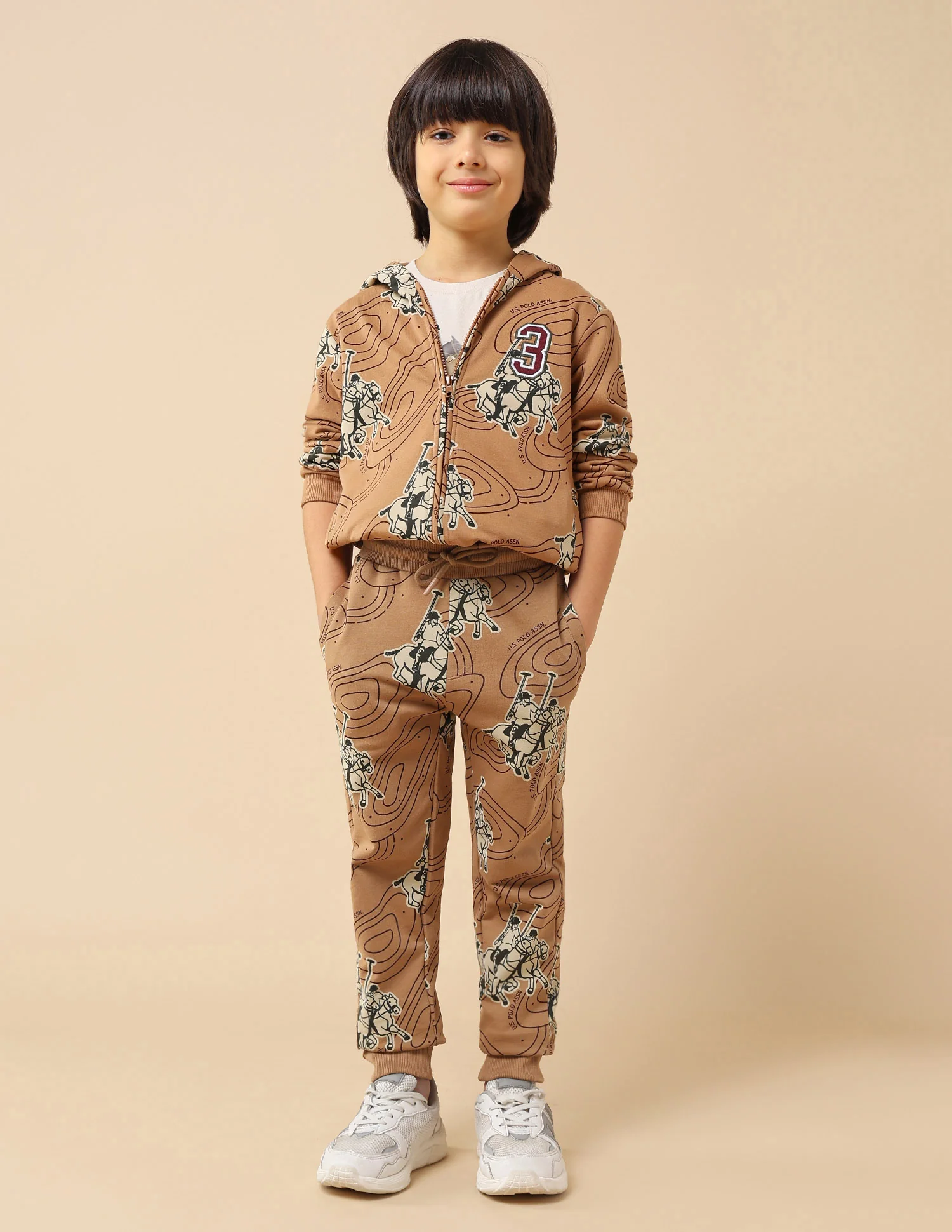 Boys Graphic Brand Printed Regular Fit Joggers - Image 3